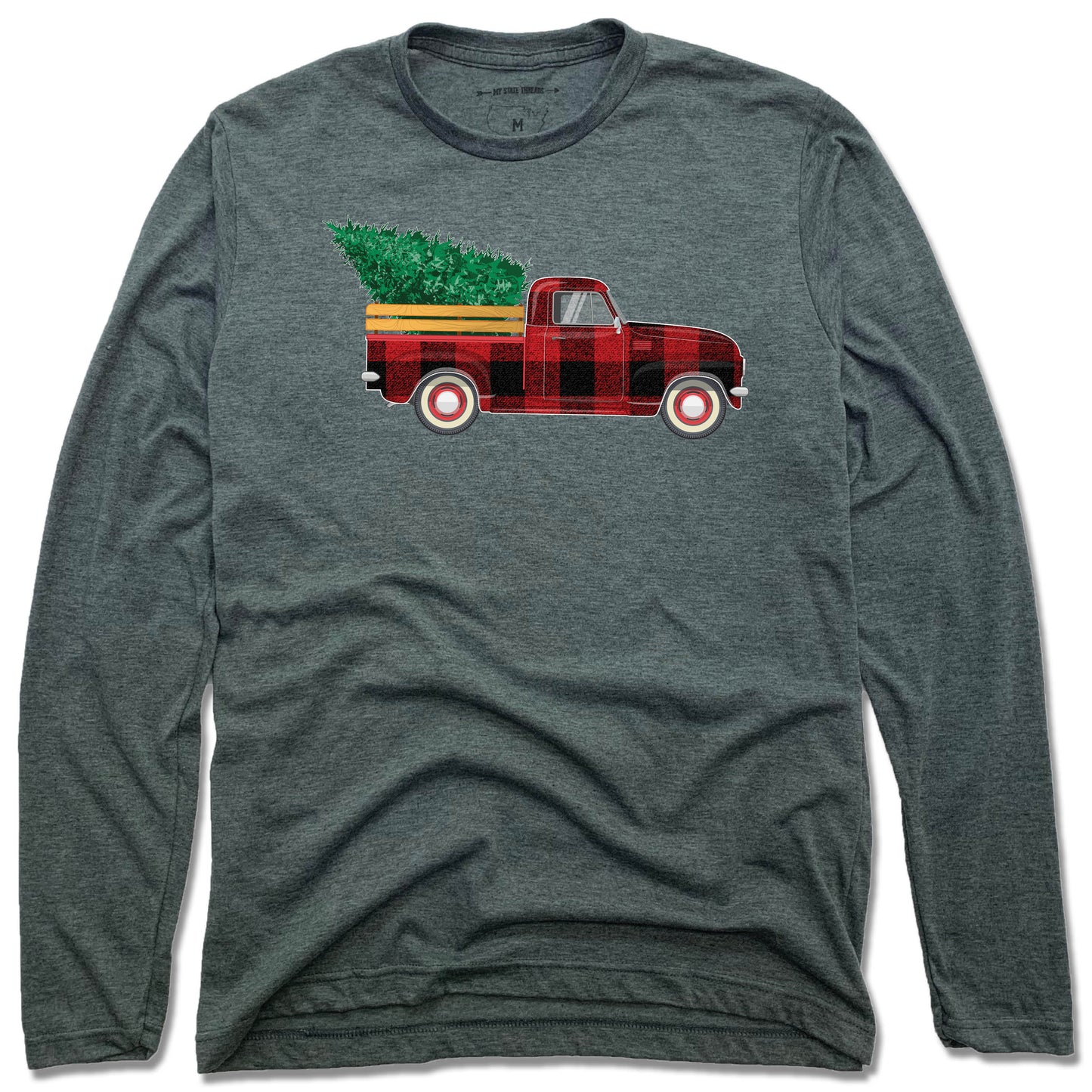 HOLIDAY TRUCK | UNISEX LONGSLEEVE | PLAID - My State Threads