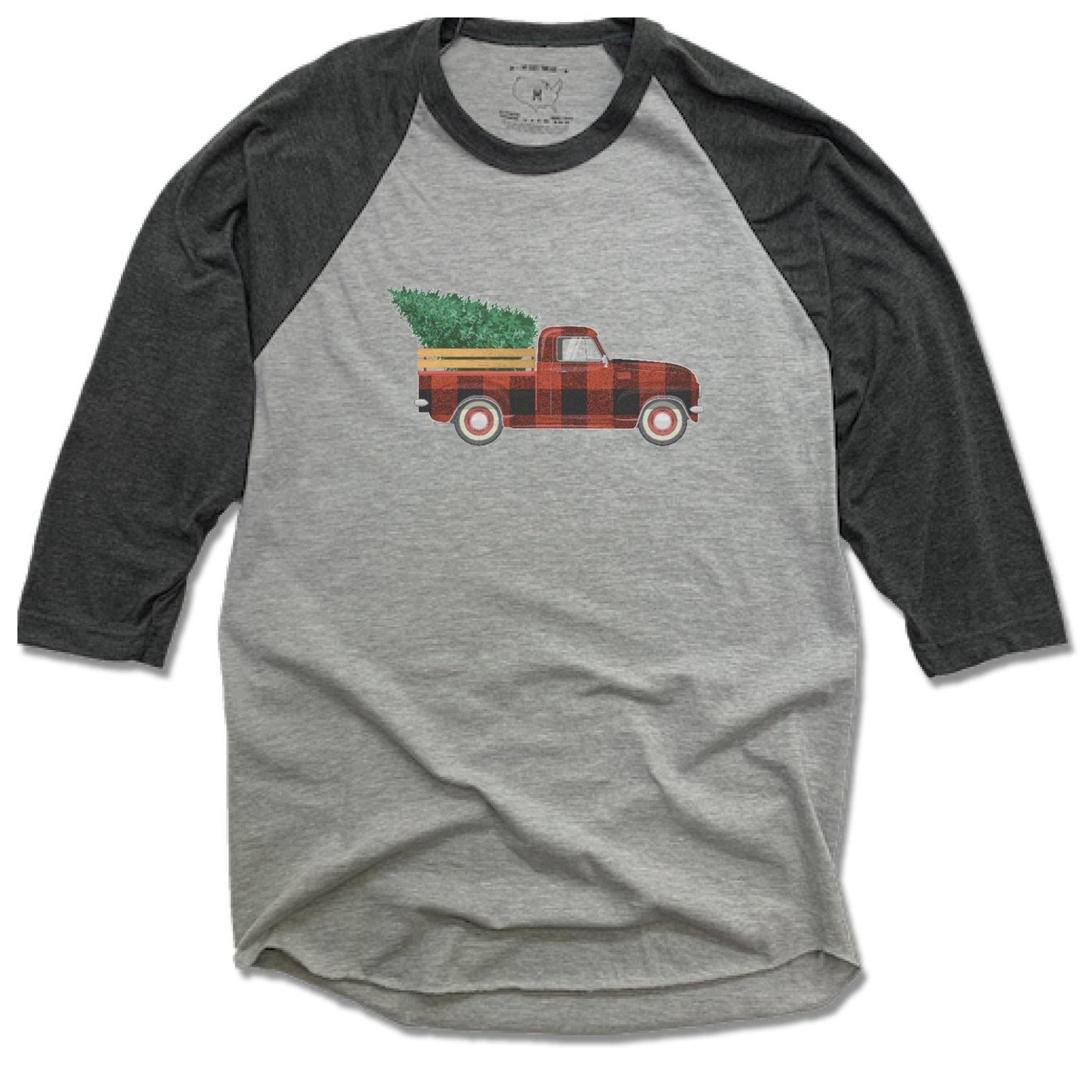 TULIP GARDEN | GRAY 3/4 SLEEVE | PLAID TRUCK