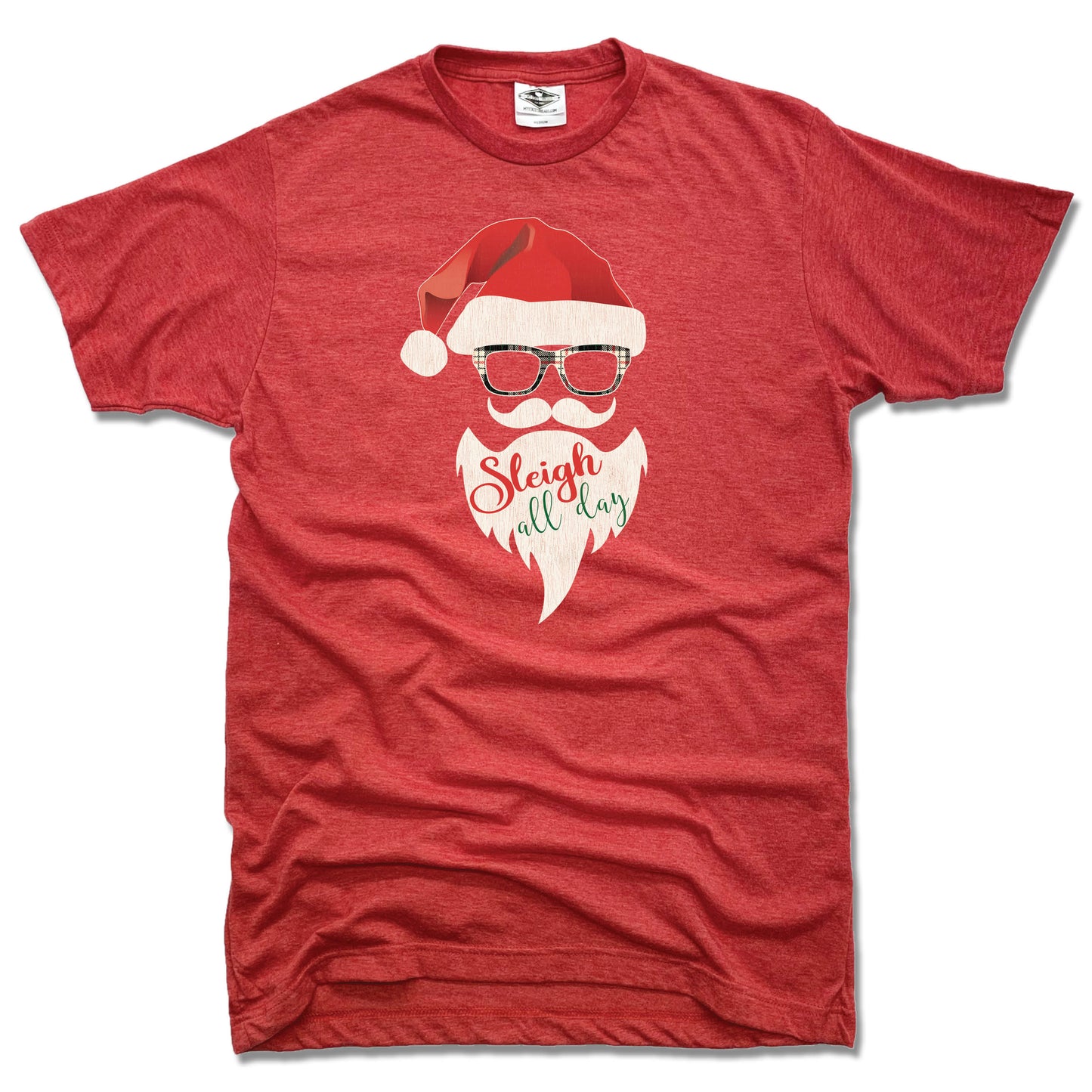 SANTA | UNISEX RED TEE | SLEIGH ALL DAY