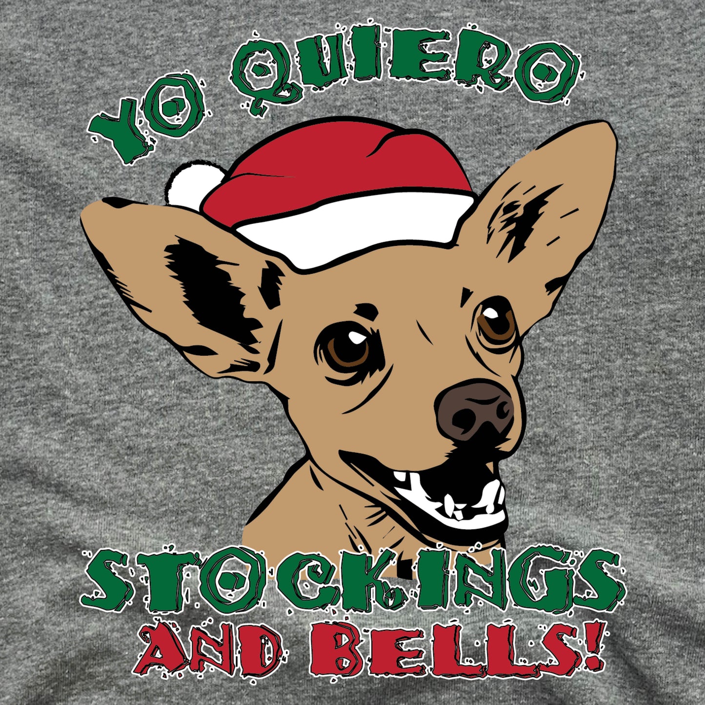 YO QUIERO | ONESIE GRAY | STOCKINGS AND BELLS
