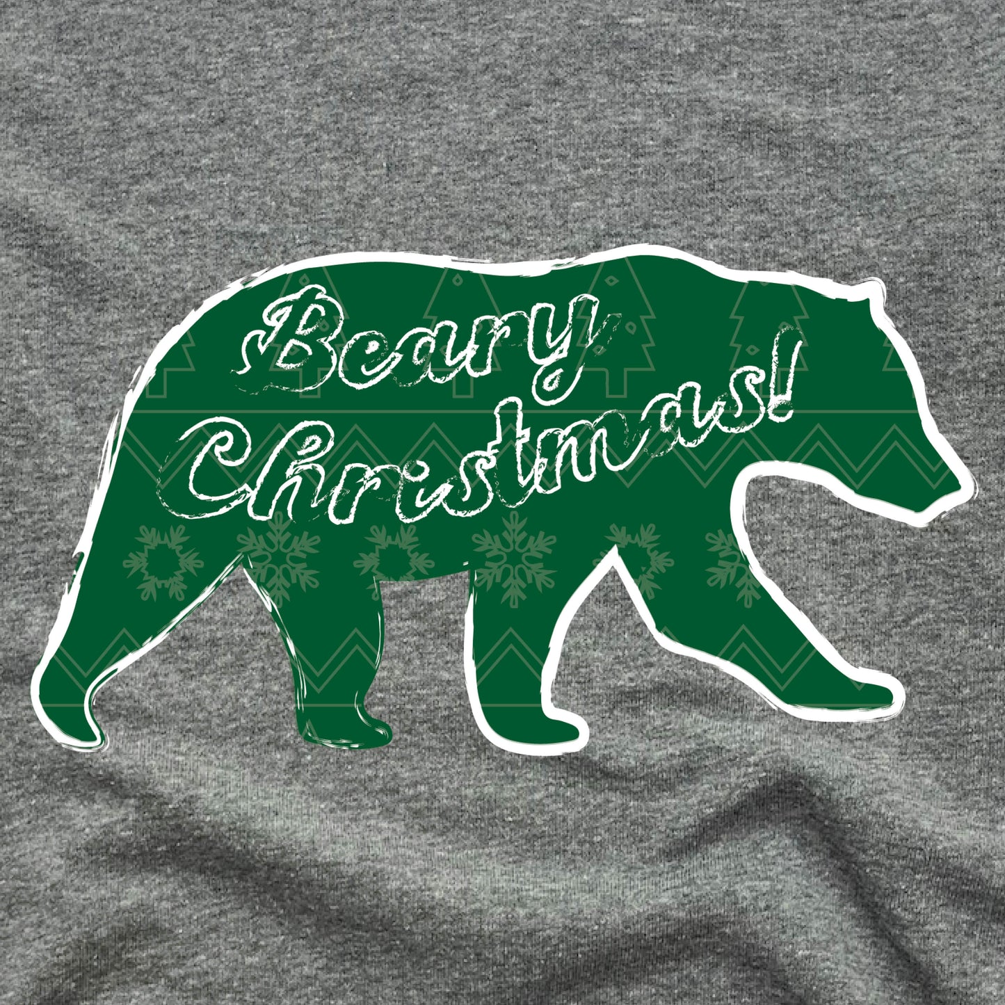 BEAR | ONESIE GRAY | BEARY CHRISTMAS - My State Threads
