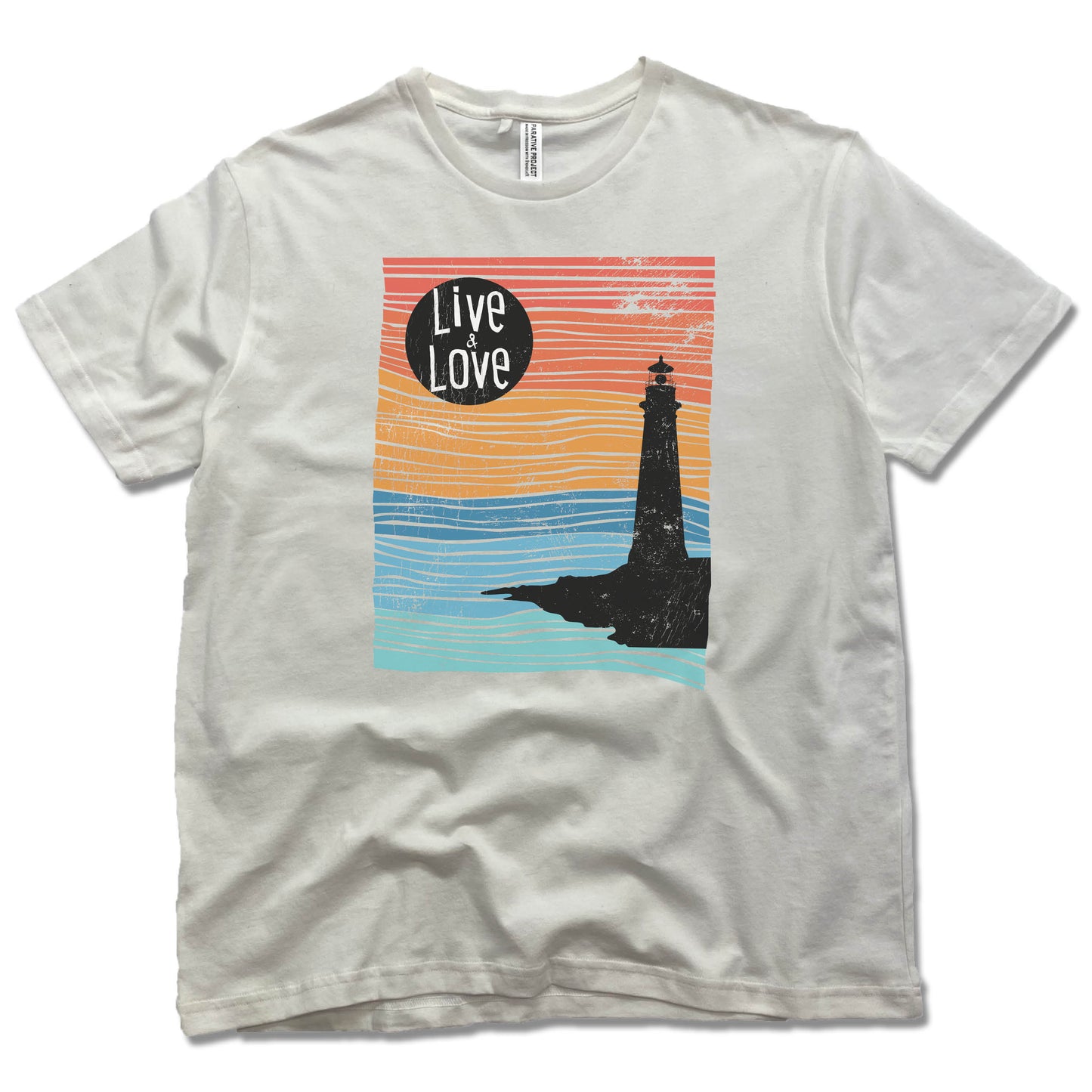 LIGHTHOUSE | PARATIVE PROJECT TEE | LIVE AND LOVE LINE ART - My State Threads