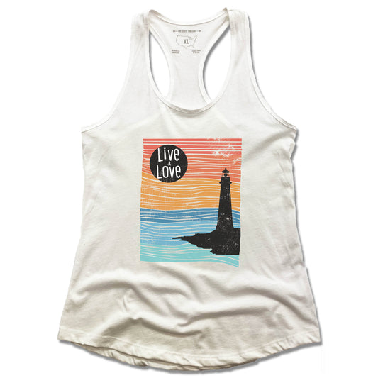 LIGHTHOUSE | LADIES TANK | LIVE AND LOVE LINE ART