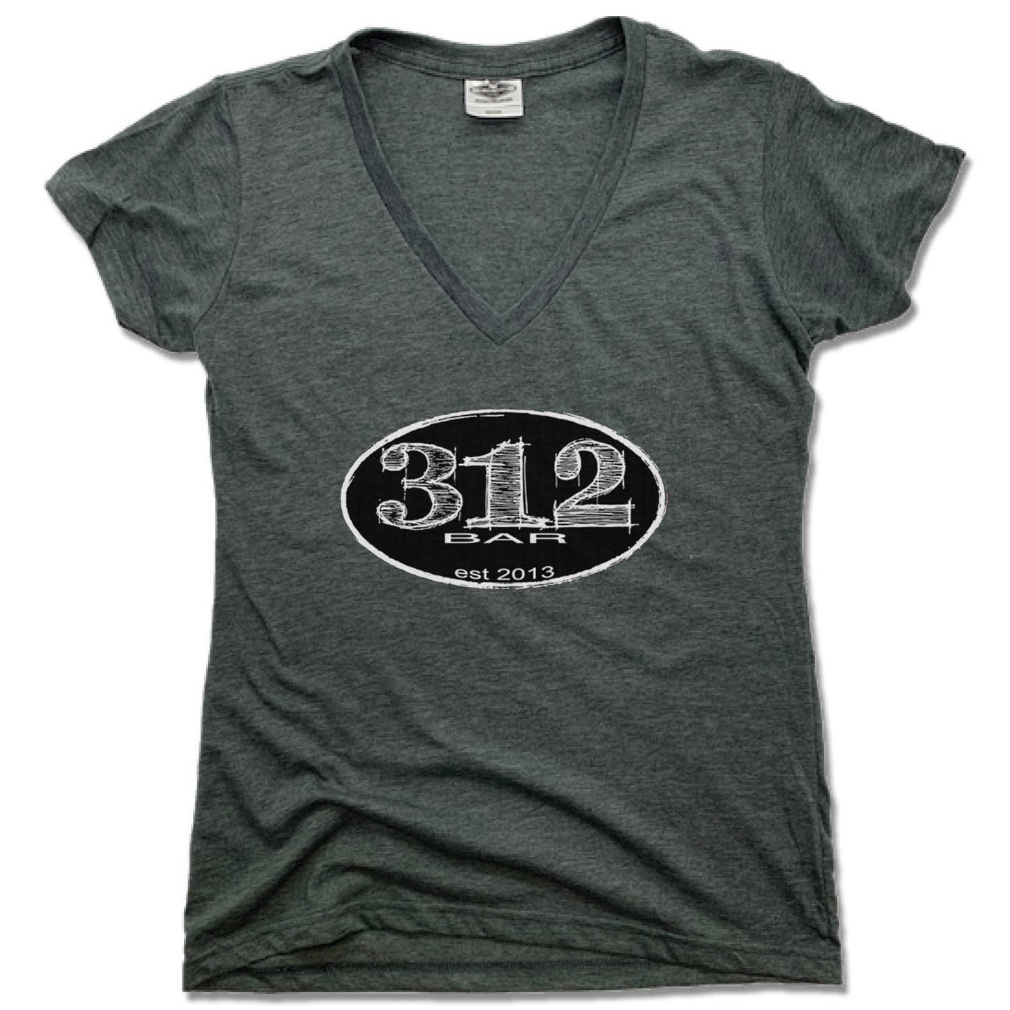312 BAR | LADIES V-NECK | LOGO - My State Threads