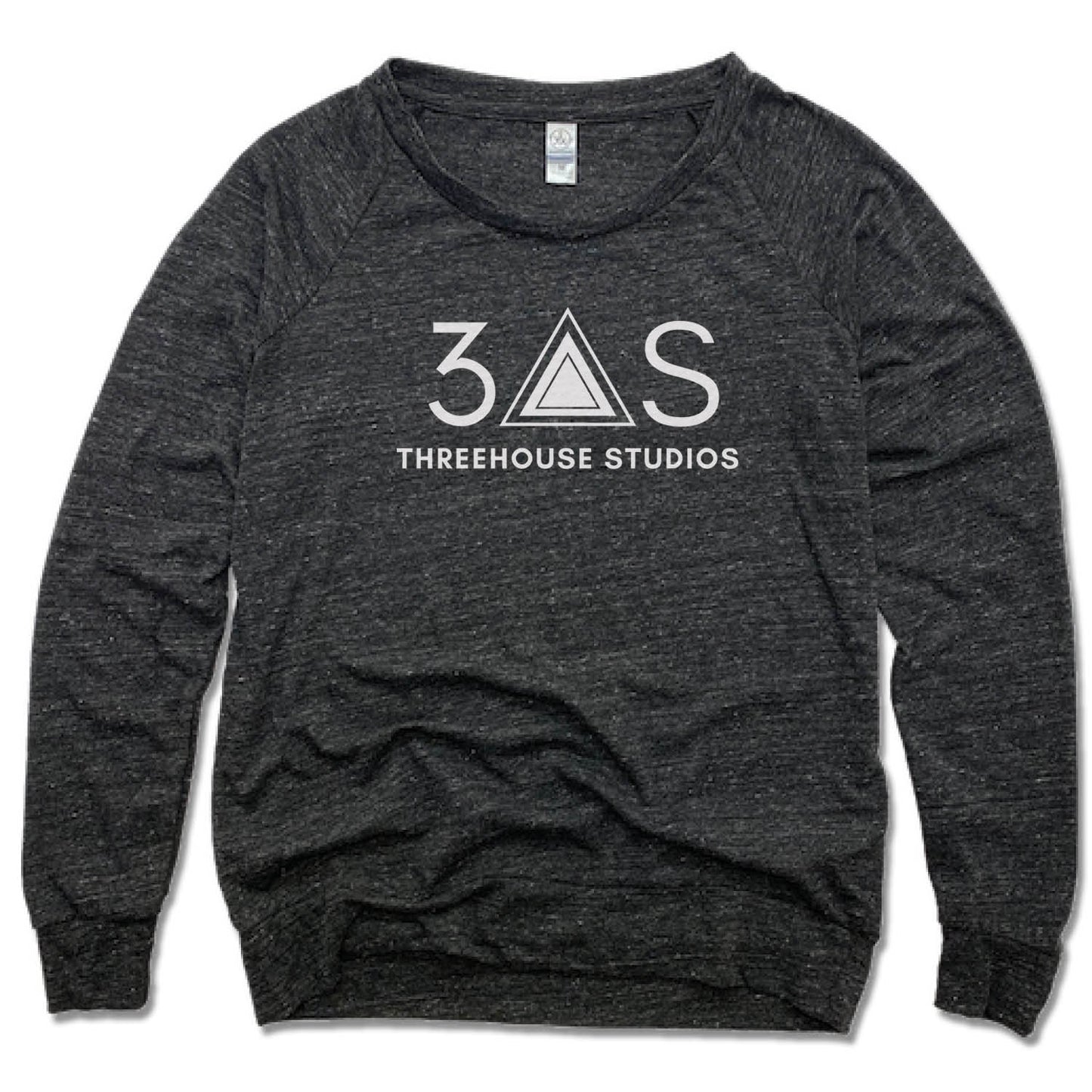 THREEHOUSE STUDIOS | LADIES SLOUCHY | WHITE LOGO