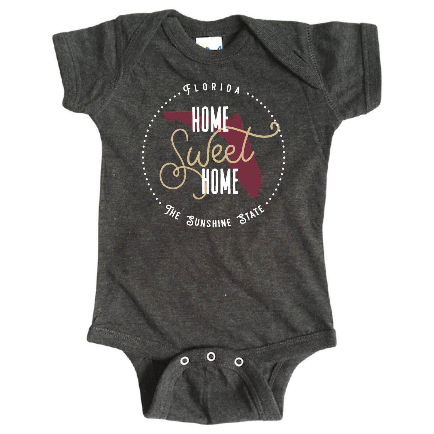 FLORIDA ONESIE | HOME SWEET HOME | GARNET/GOLD