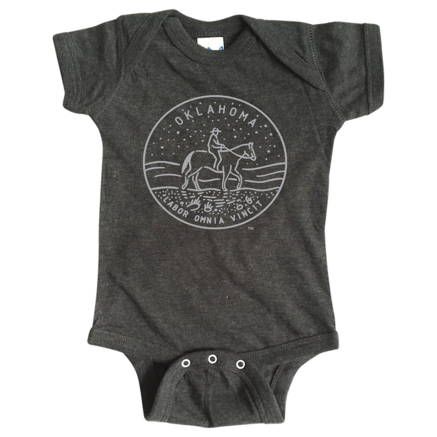 OKLAHOMA ONESIE | STATE SEAL | LABOR OMNIA VINCIT