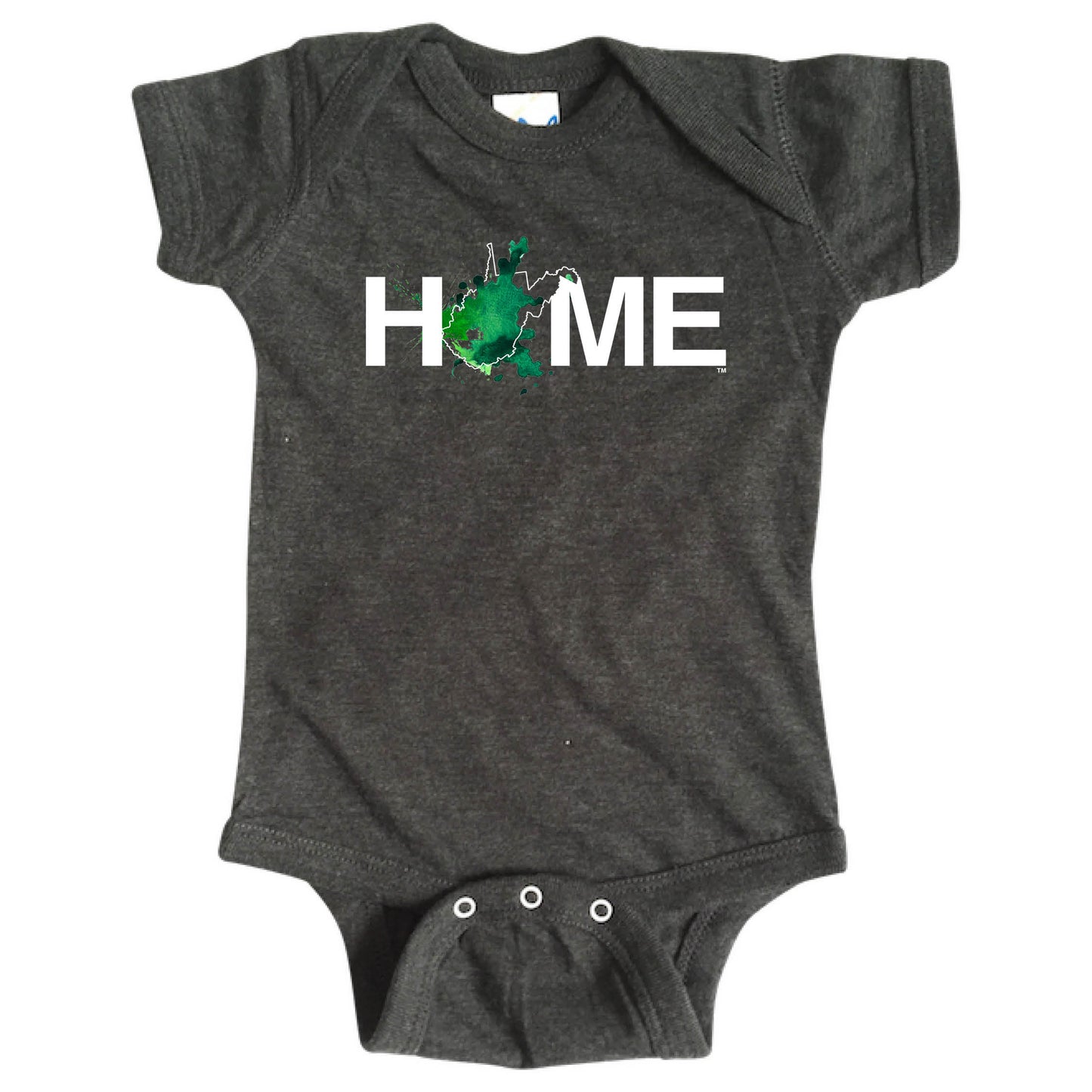 WEST VIRGINIA ONESIE | HOME | PAINTED BLUE/GREEN