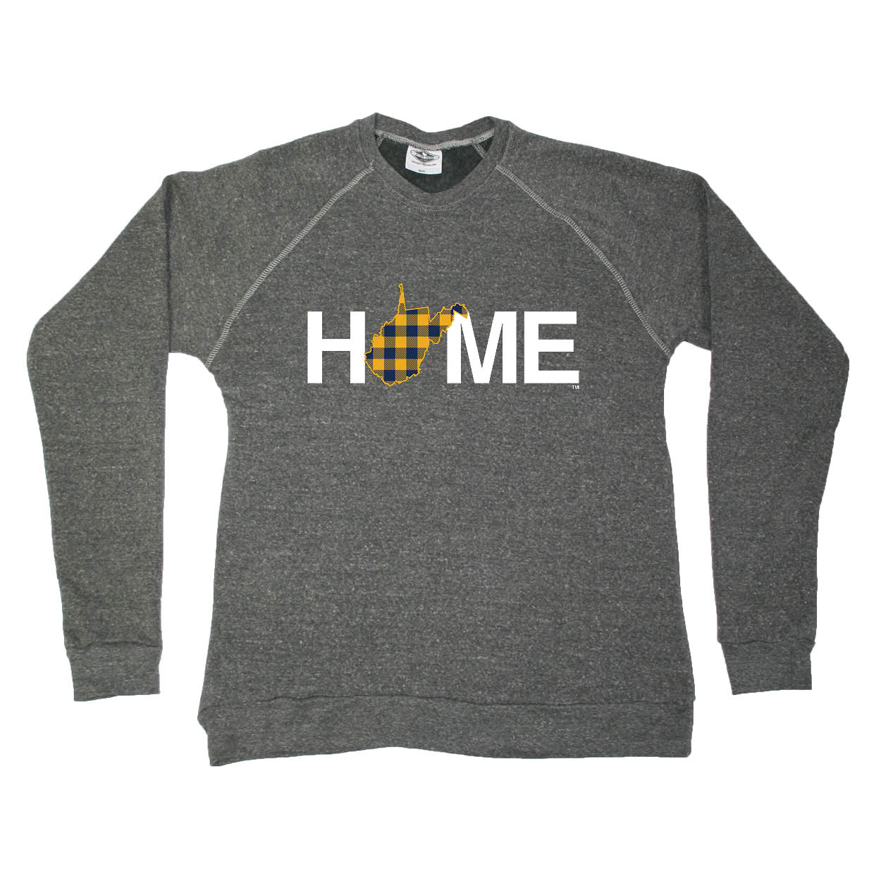 WEST VIRGINIA SWEATSHIRT | HOME | PLAID NAVY/GOLD