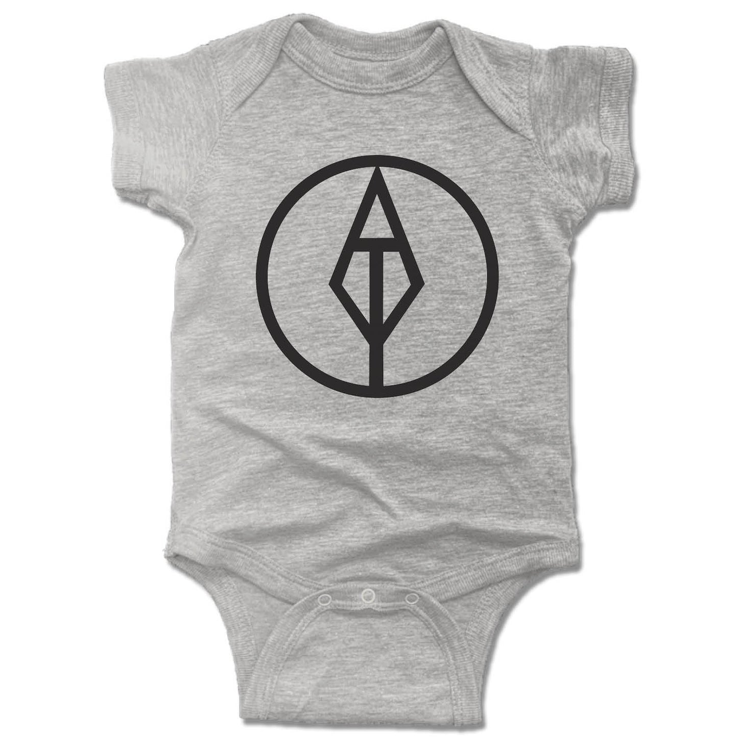 AIM TRUE YOGA | GRAY ONESIE | BLACK LOGO