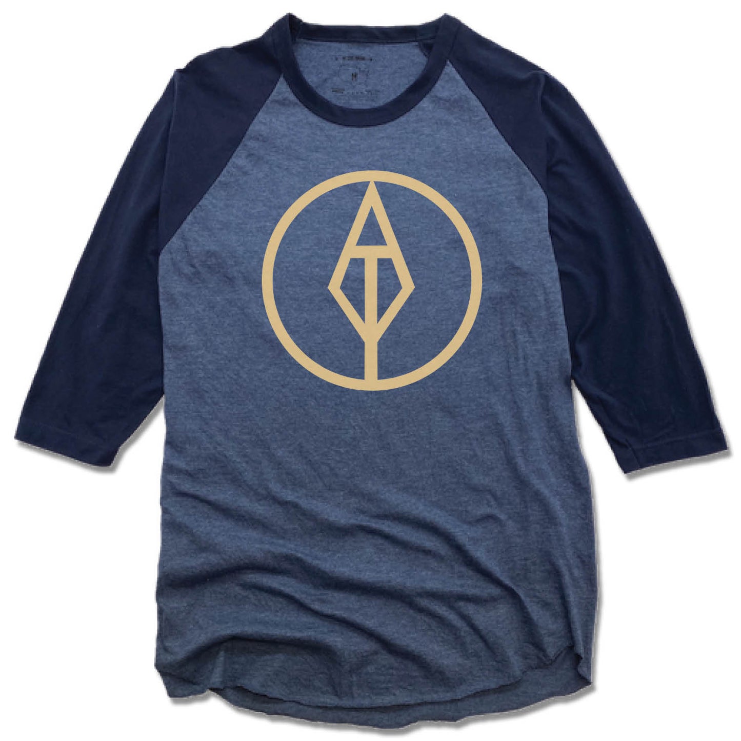 AIM TRUE YOGA | DENIM/NAVY 3/4 SLEEVE | GOLD LOGO