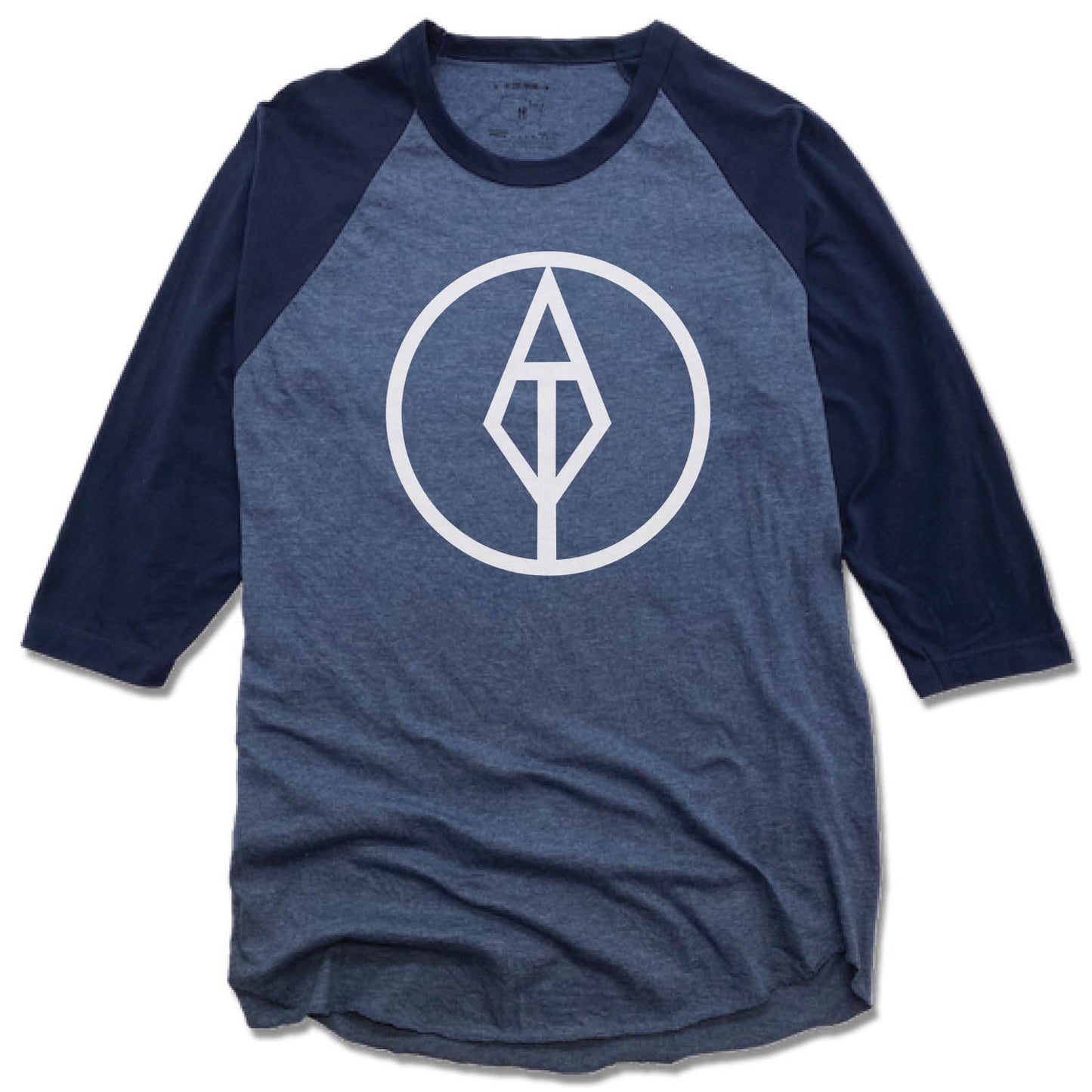 AIM TRUE YOGA | DENIM/NAVY 3/4 SLEEVE | WHITE LOGO - My State Threads