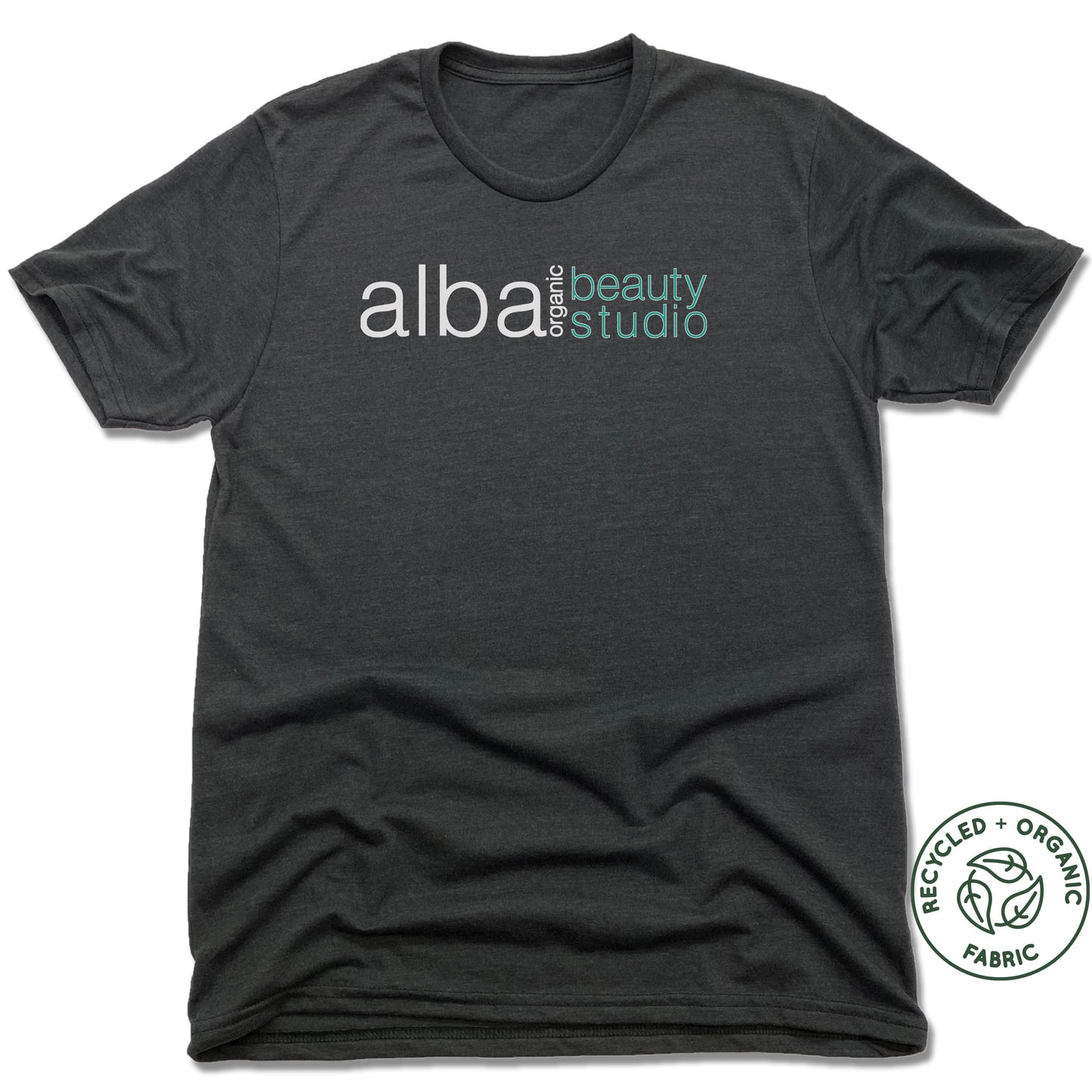 ALBA ORGANIC BEAUTY STUDIO | UNISEX BLACK Recycled Tri-Blend | LOGO