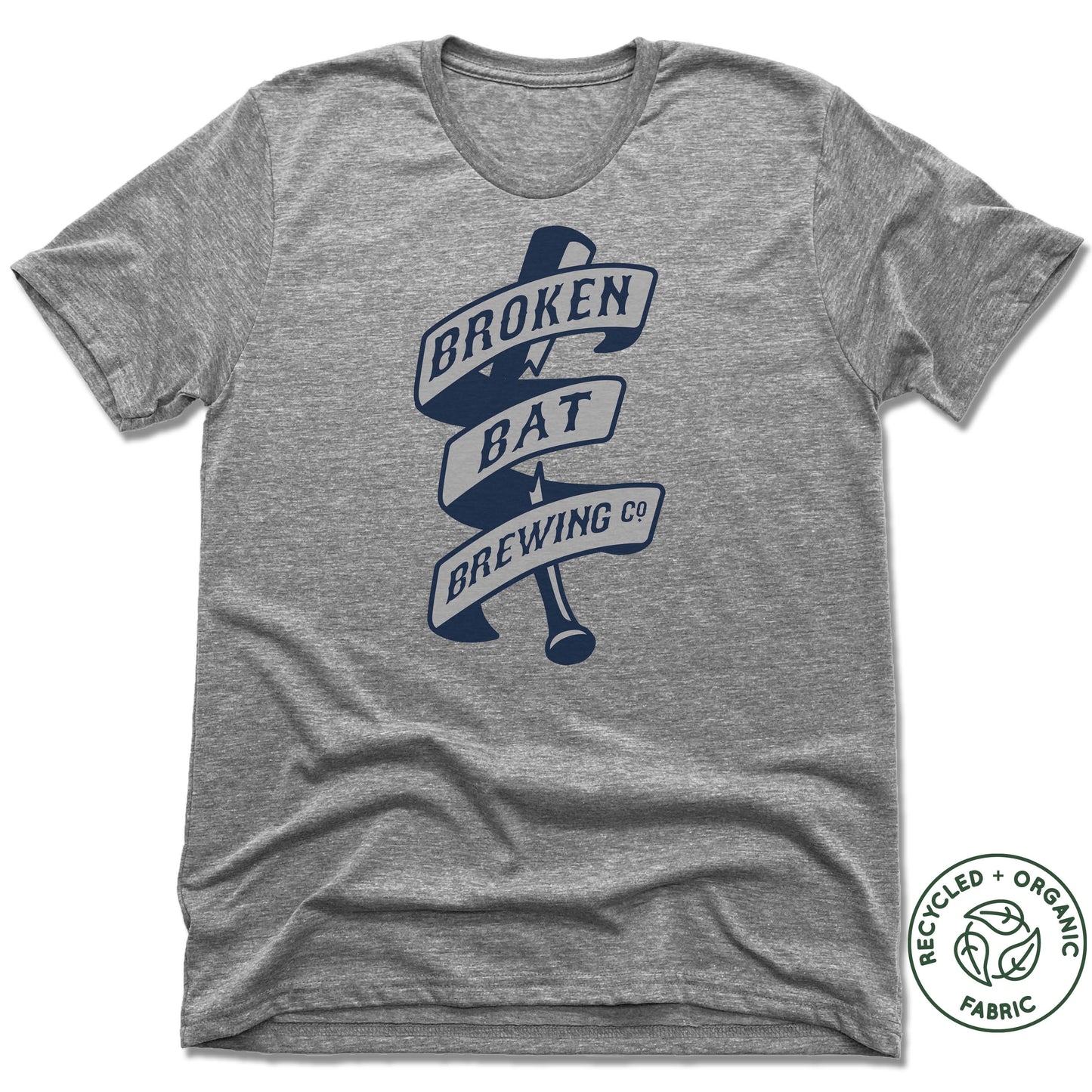 BROKEN BAT BREWING | UNISEX GRAY Recycled Tri-Blend | LOGO