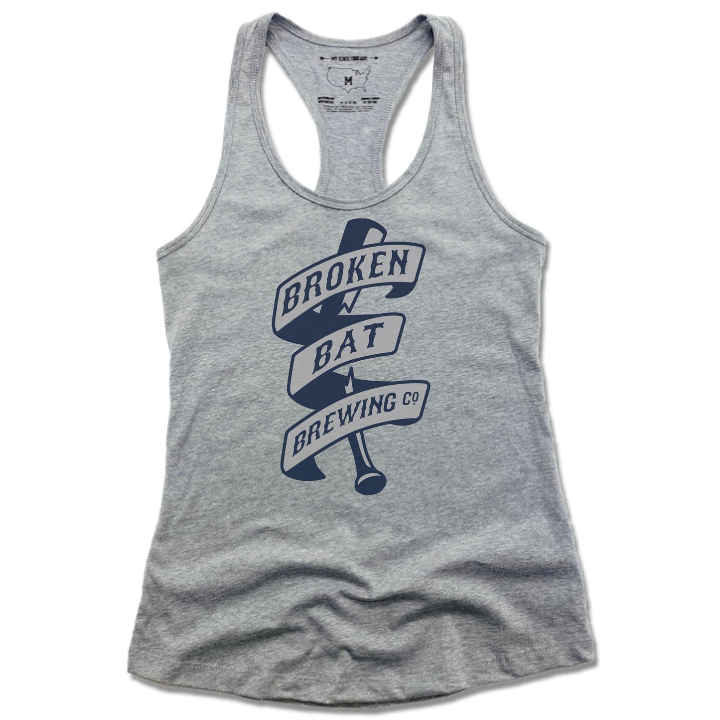 BROKEN BAT BREWING | LADIES GRAY TANK | LOGO