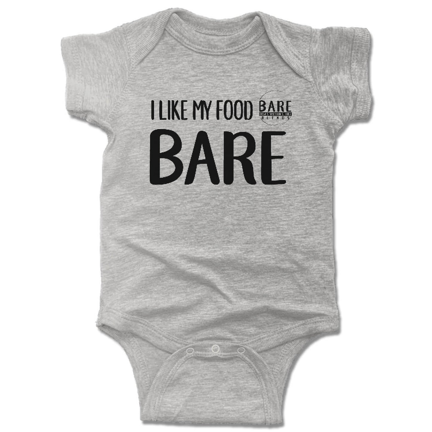 BARE BLENDS | GRAY ONESIE | LOGO