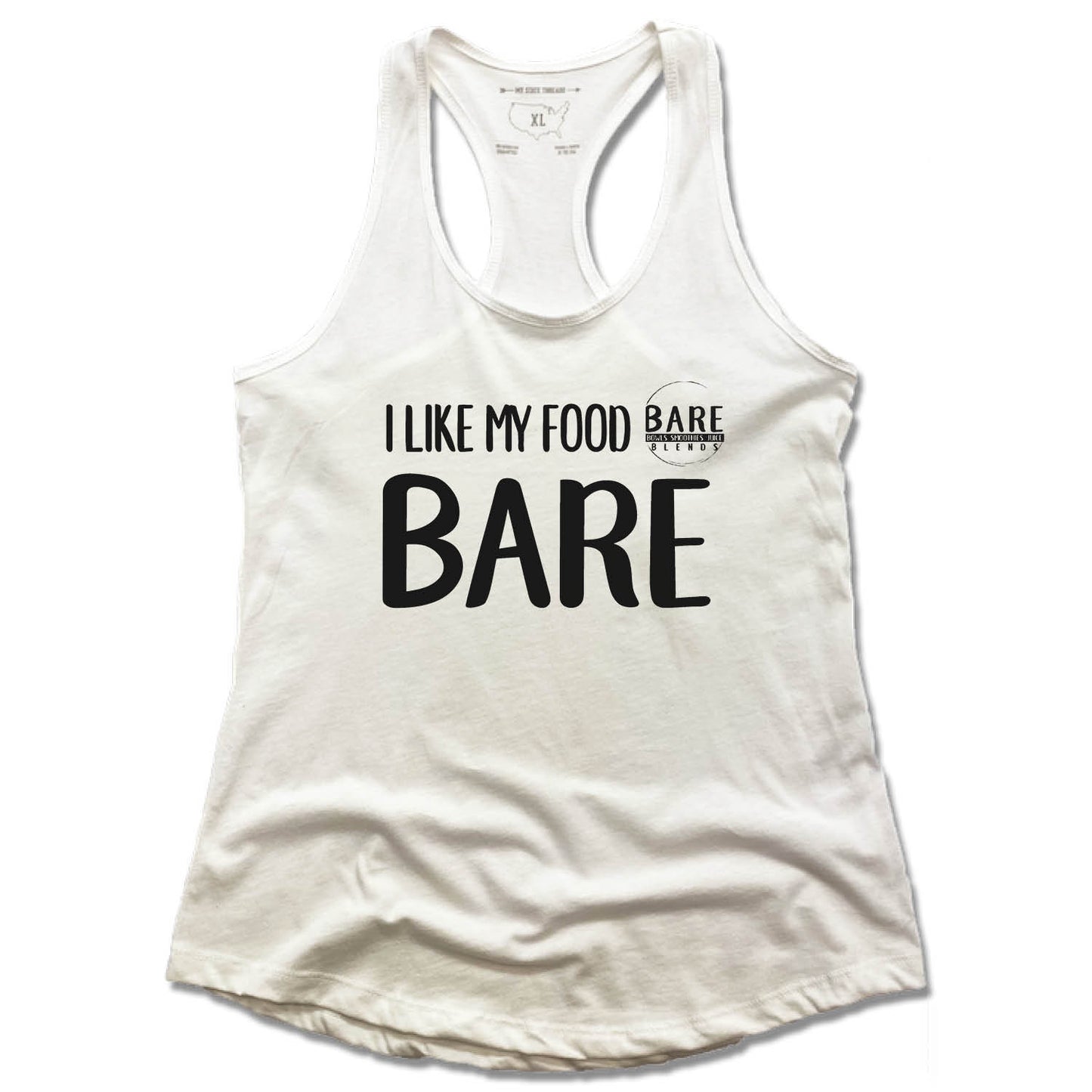 BARE BLENDS | LADIES WHITE TANK | LOGO