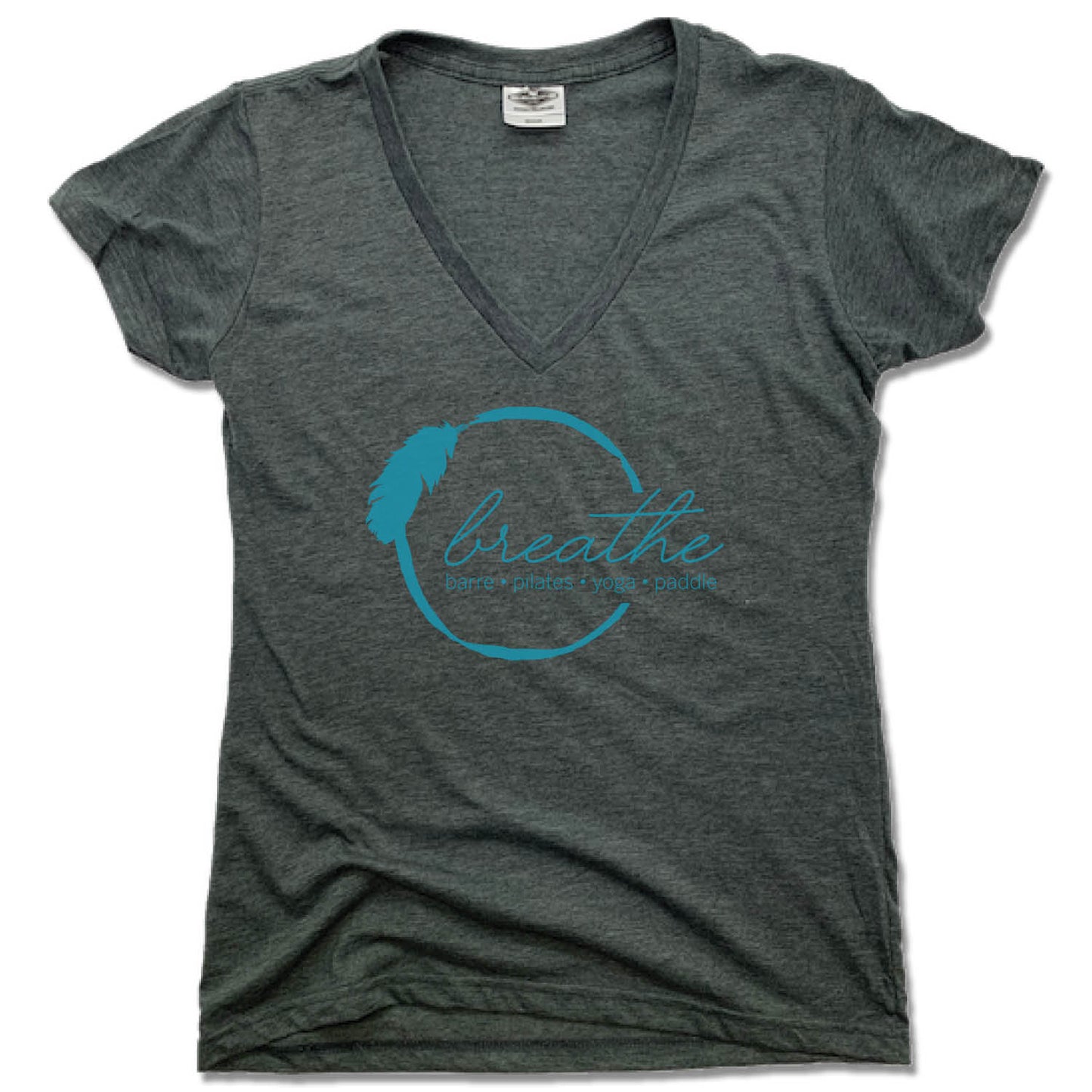 BREATHE PILATES AND BARRE | LADIES V-NECK | COLOR LOGO