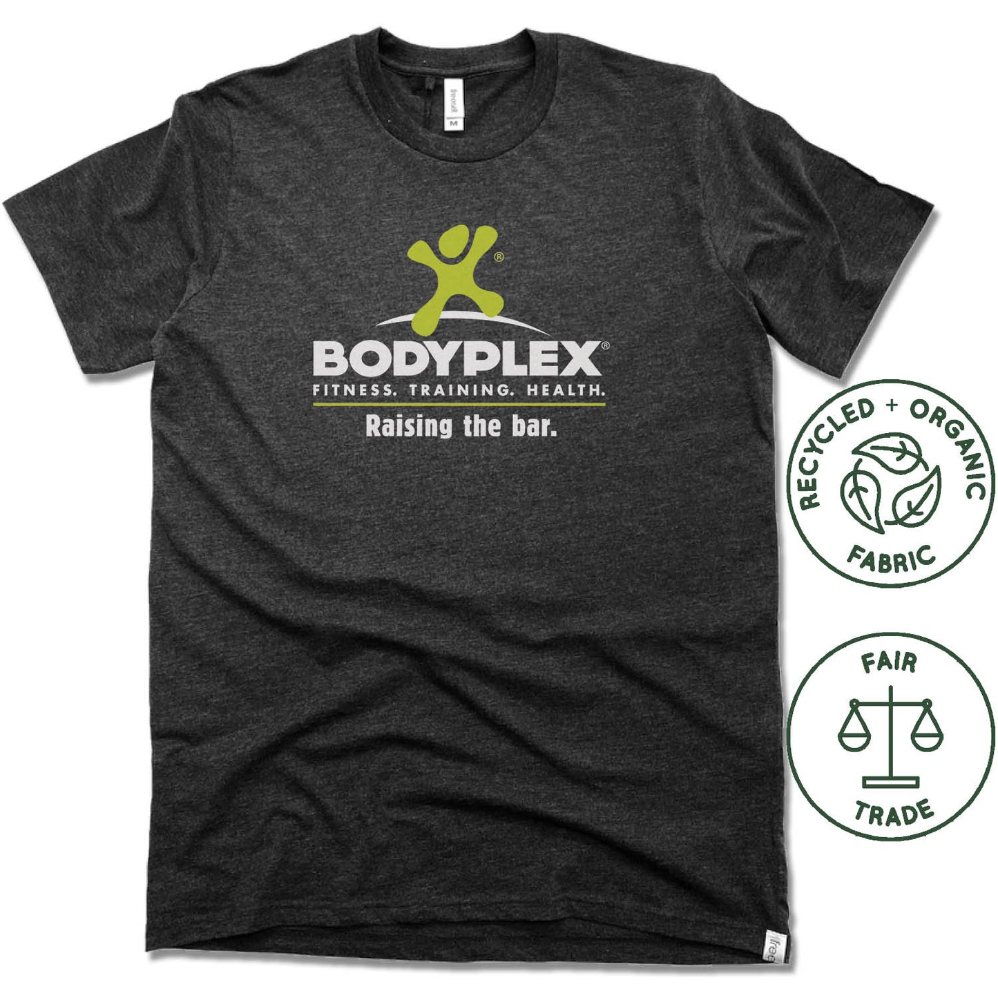 BODYPLEX | FAIRTRADE FREESET BLACK UNISEX TEE | COLOR LOGO