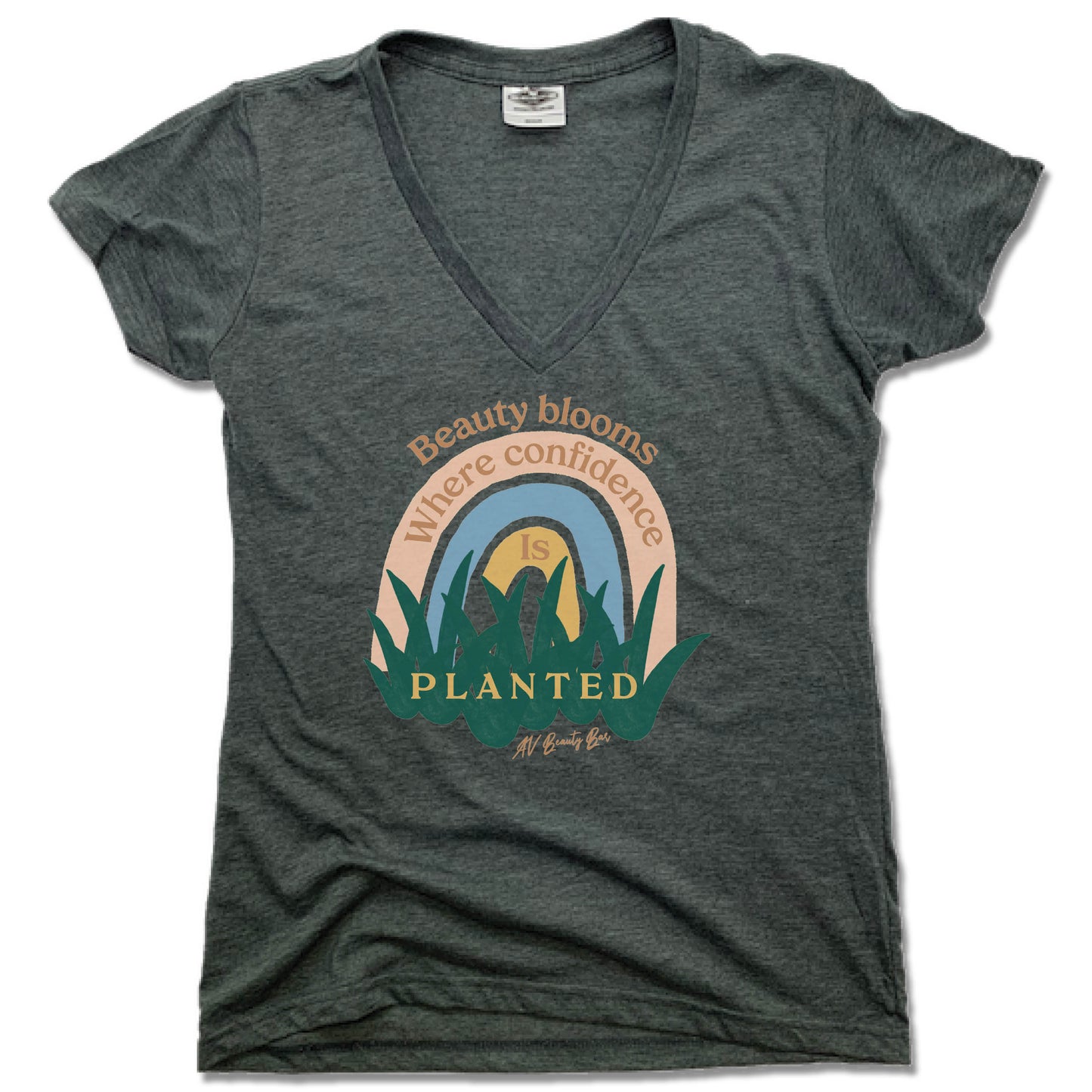 AV Beauty Bar | LADIES V-NECK | BEAUTY BLOOMS - My State Threads