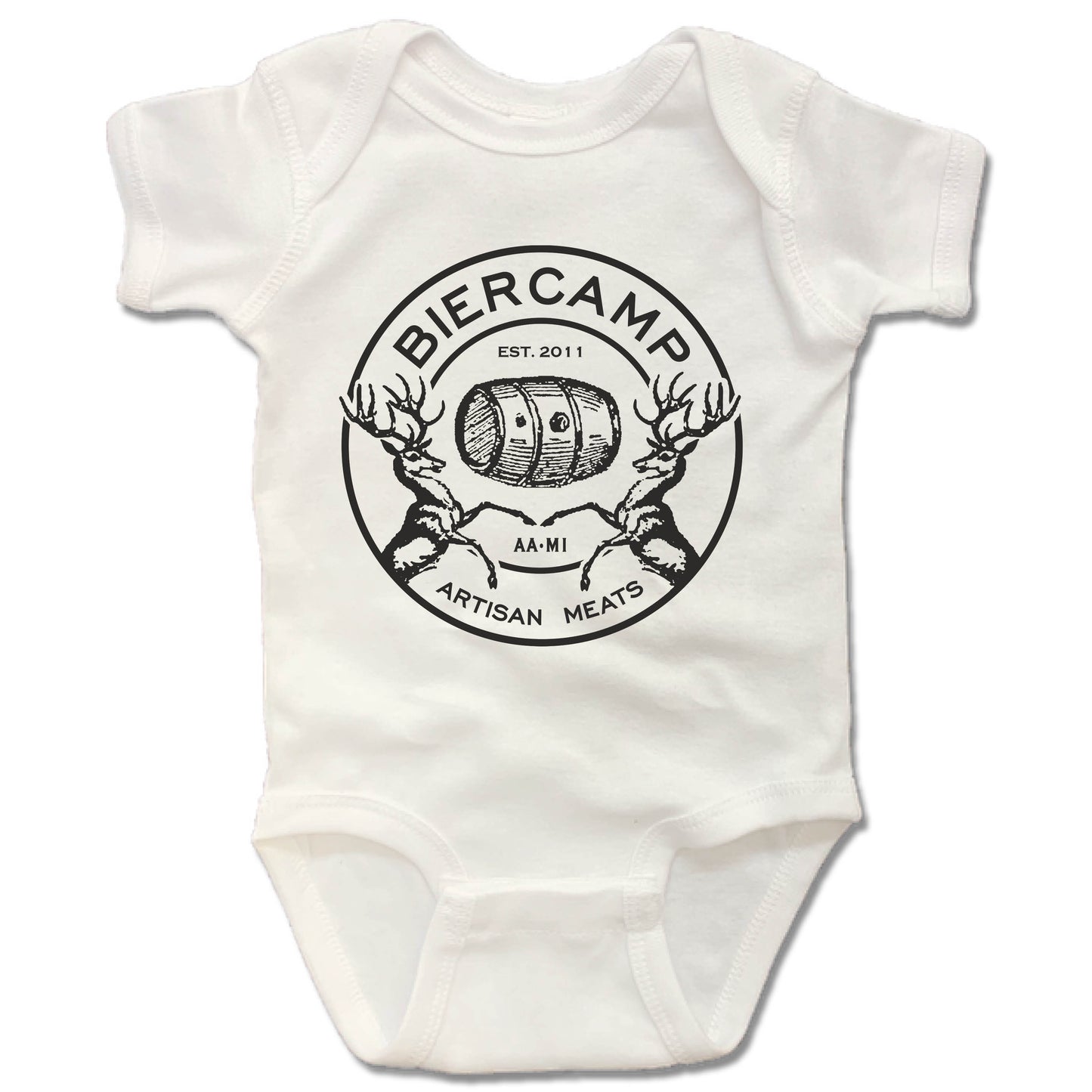 BIERCAMP | WHITE ONESIE | DESIGN