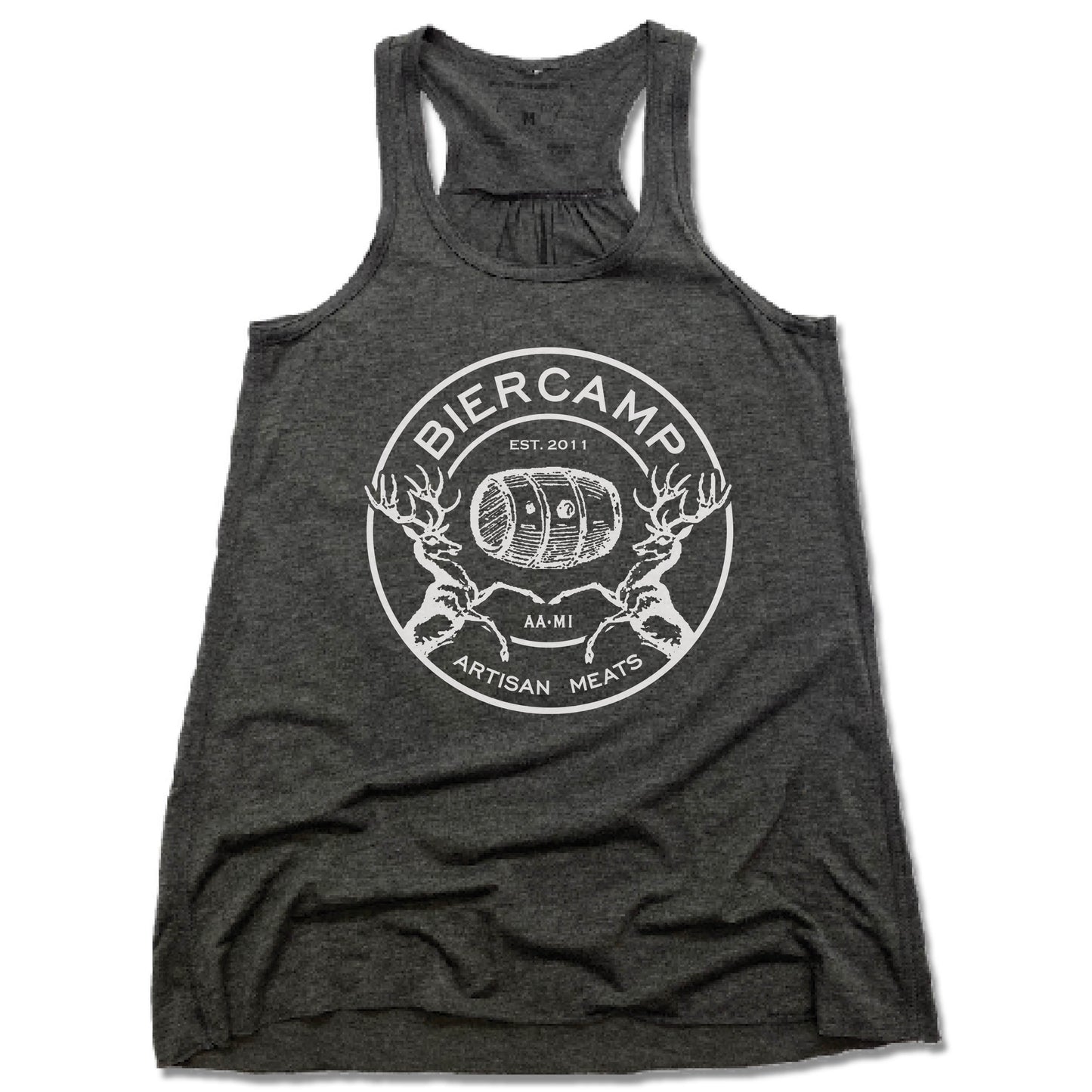 BIERCAMP | LADIES GRAY FLOWY TANK | DESIGN