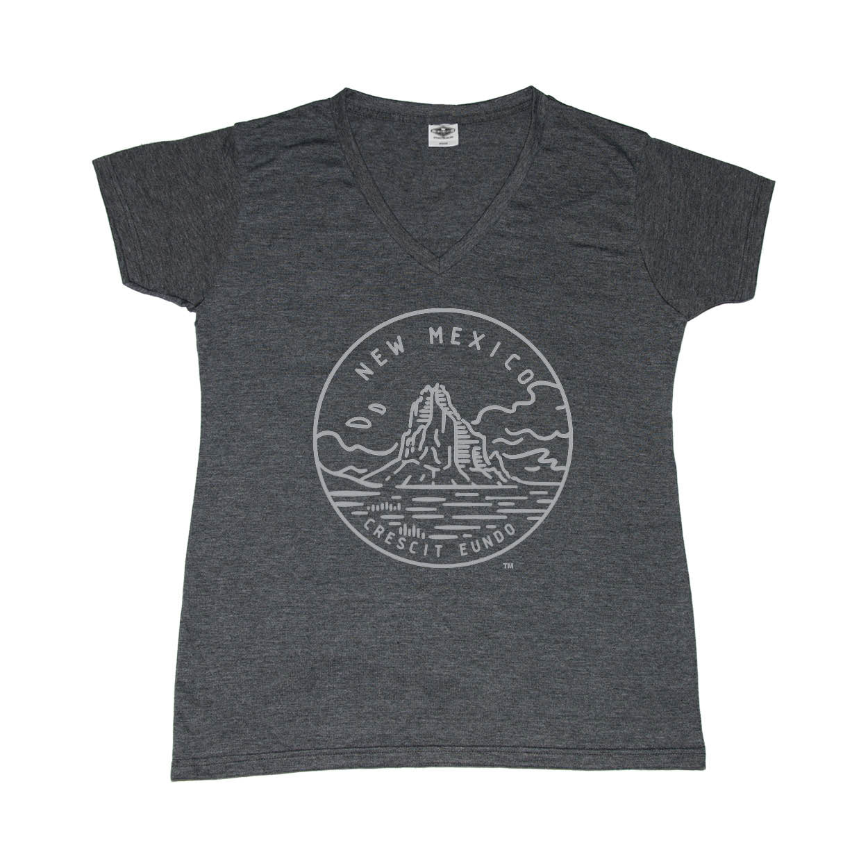 NEW MEXICO LADIES' V-NECK | STATE SEAL | CRESCIT EUNDO