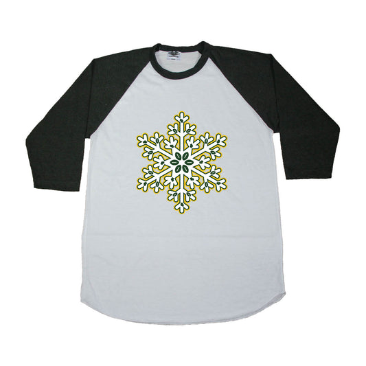 WISCONSIN 3/4 SLEEVE | SNOWFLAKE | GREEN/GOLD