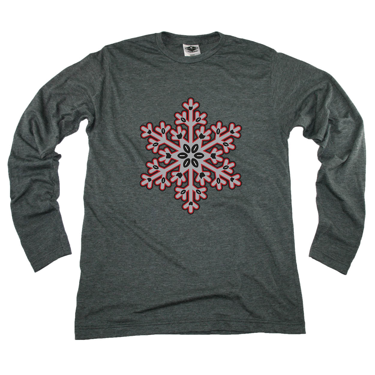 OHIO LONG SLEEVE TEE | SNOWFLAKE | GRAY/SCARLET