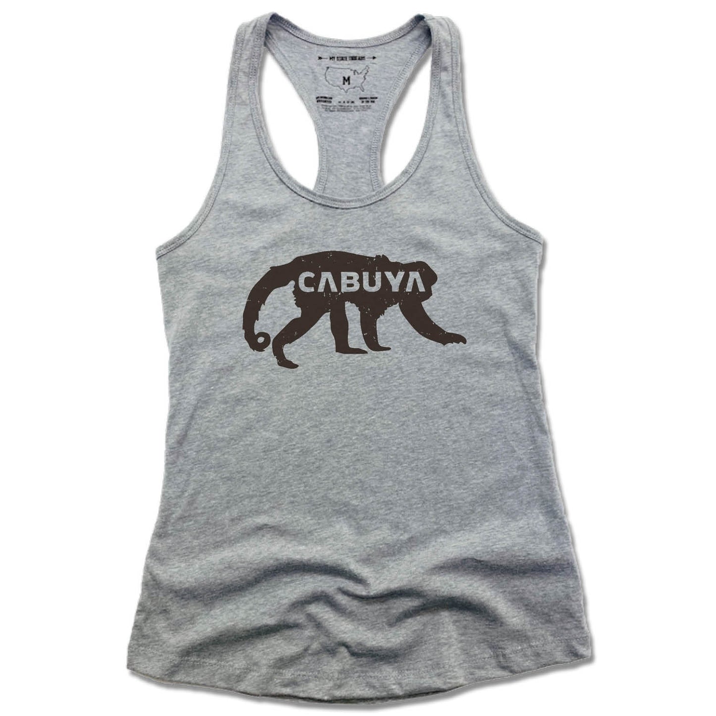 CABUYA LODGE | LADIES GRAY TANK | BLACK LOGO