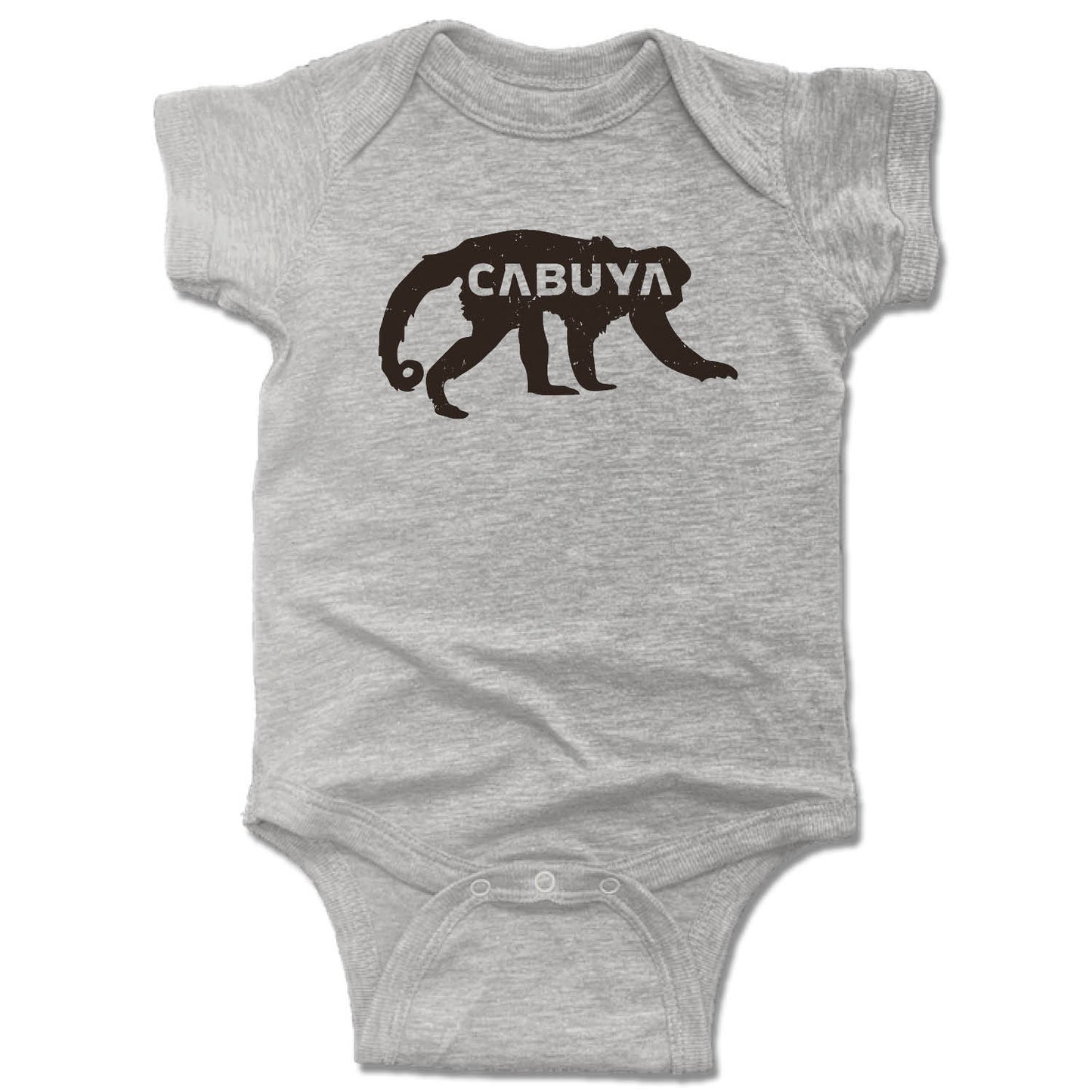 CABUYA LODGE | GRAY ONESIE | BLACK LOGO