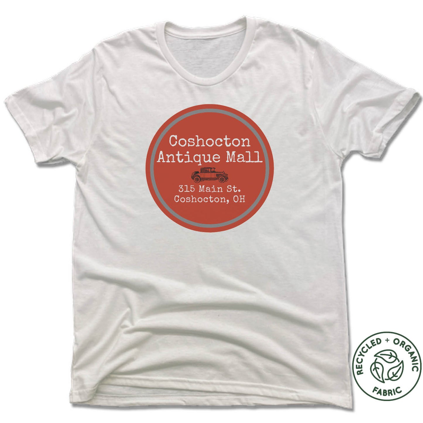 COSHOCTON ANTIQUE MALL | UNISEX WHITE Recycled Tri-Blend | LOGO