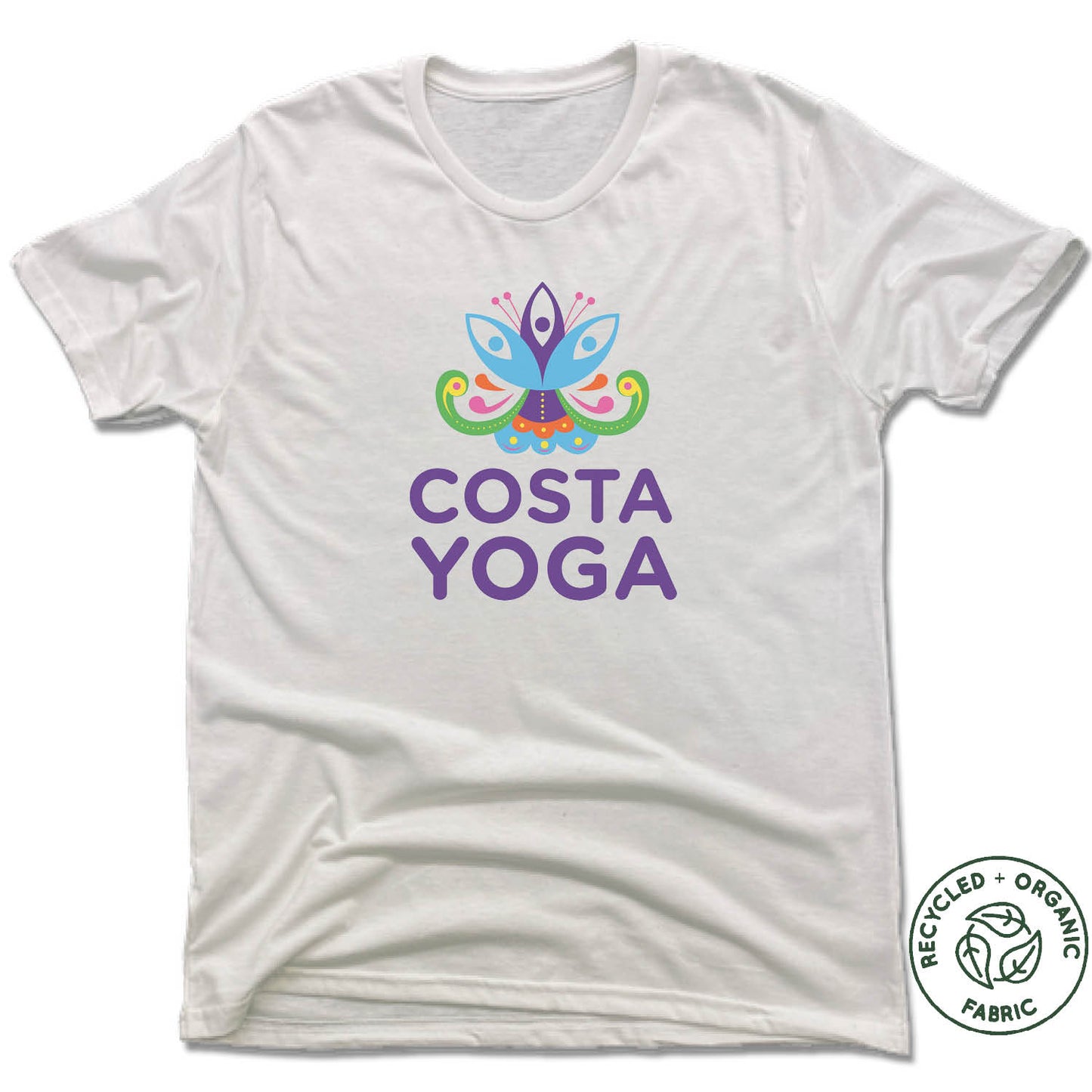 CABUYA LODGE | UNISEX WHITE Recycled Tri-Blend | COLOR LOGO