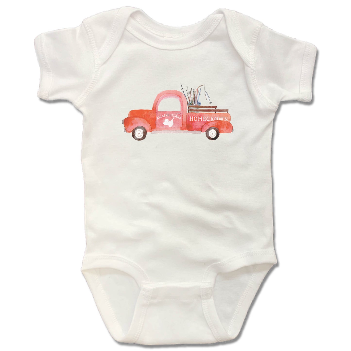 KELLEYS ISLAND | WHITE ONESIE | TRUCK