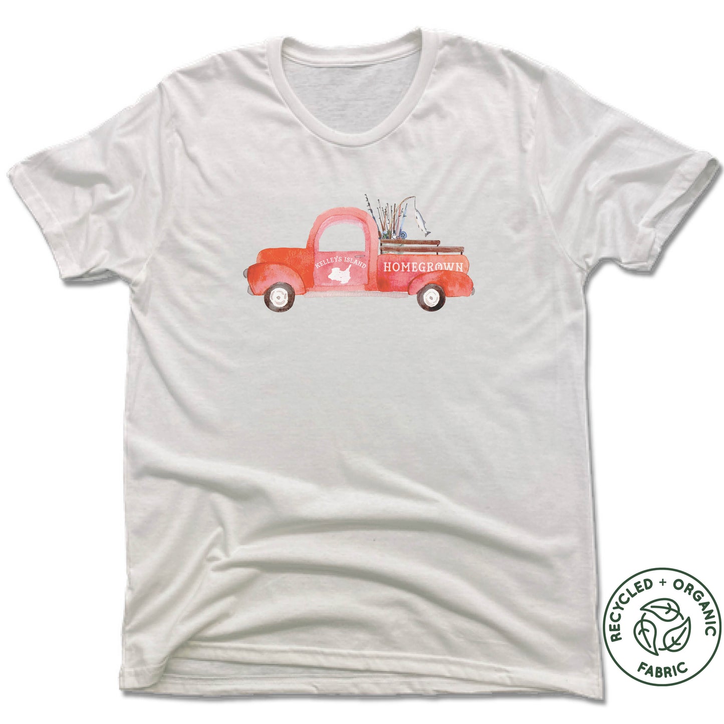 KELLEYS ISLAND | UNISEX WHITE Recycled Tri-Blend | TRUCK