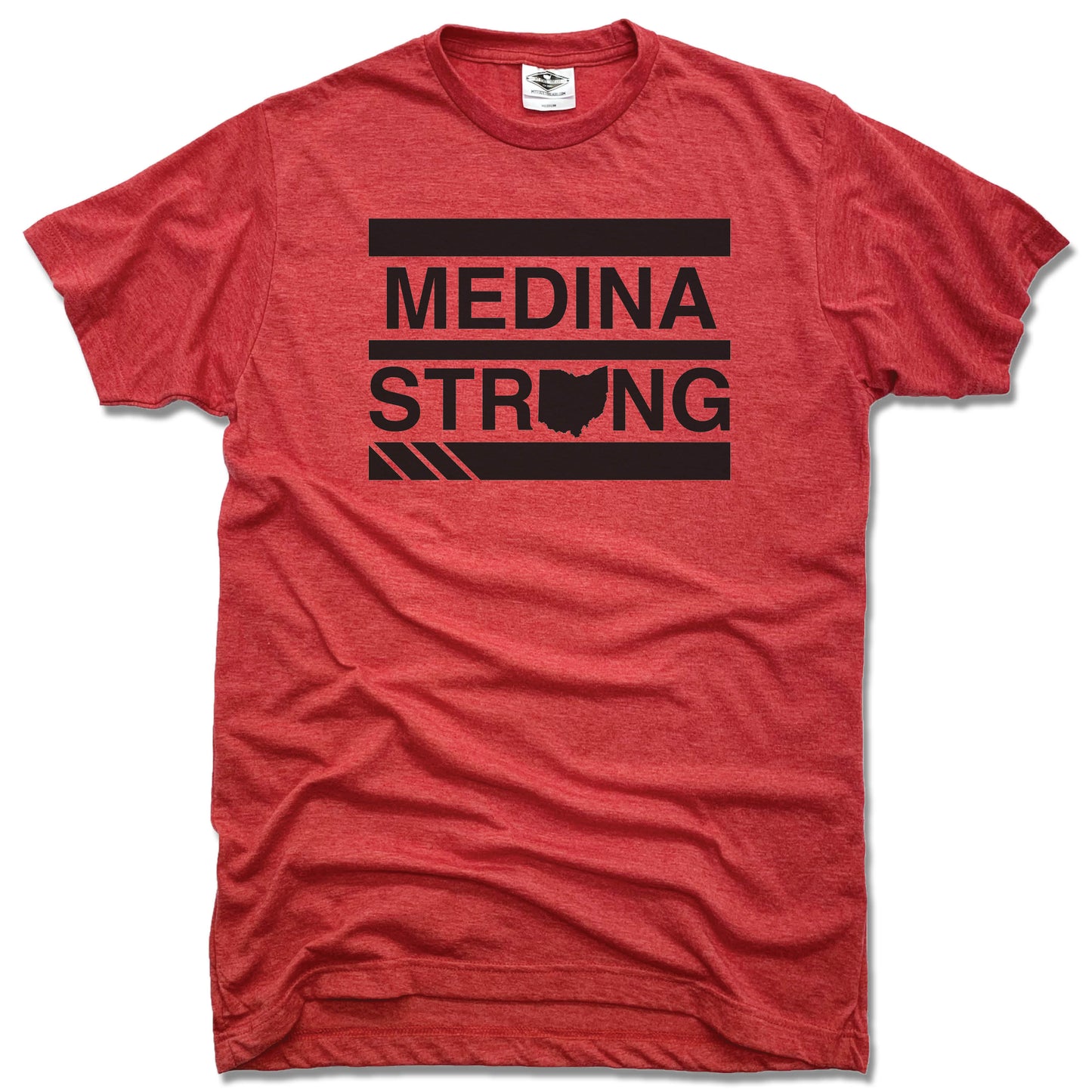 JK GIFT SHOP | UNISEX RED TEE | MEDINA STRONG - My State Threads