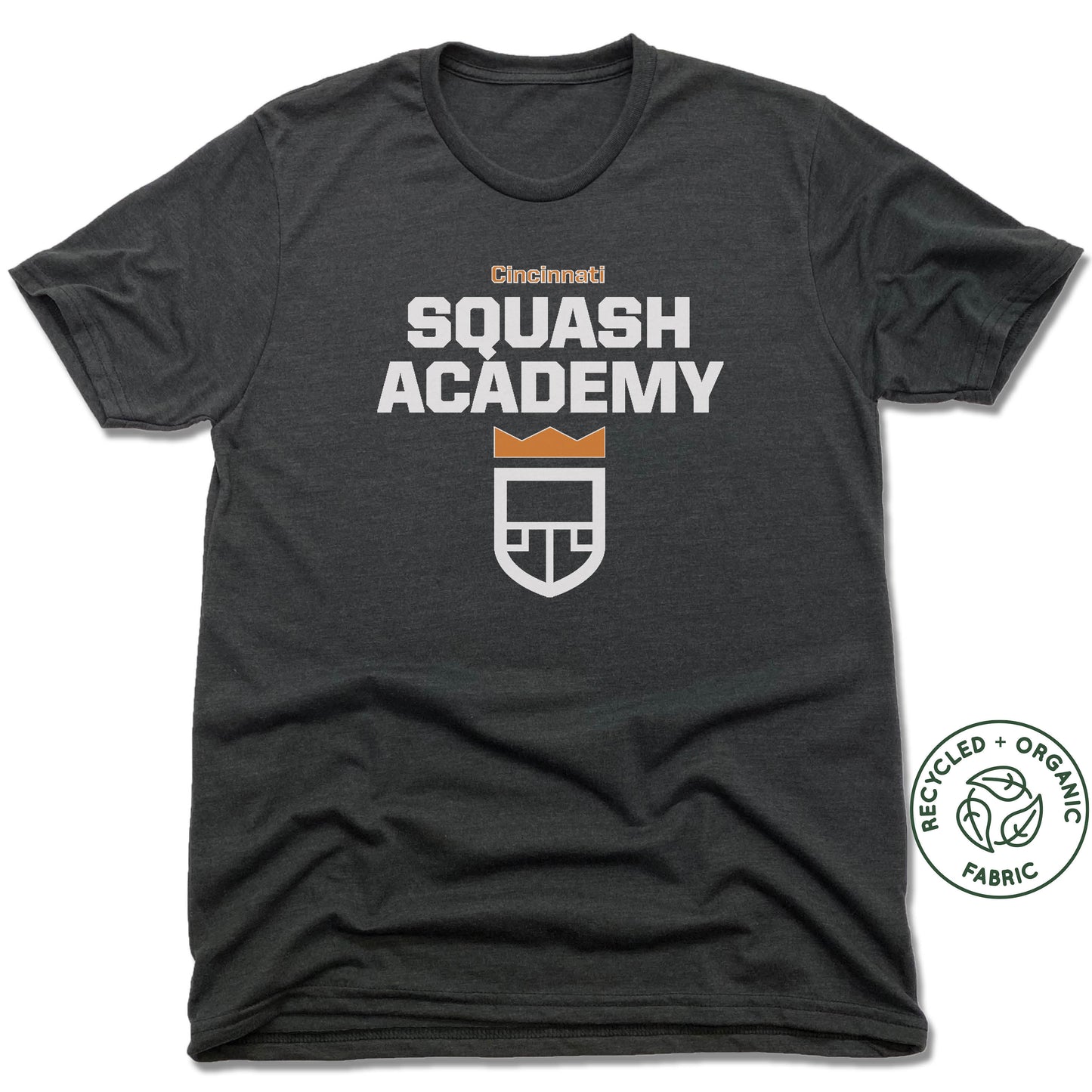 CINCINNATI SQUASH ACADEMY | UNISEX BLACK Recycled Tri-Blend | LOGO