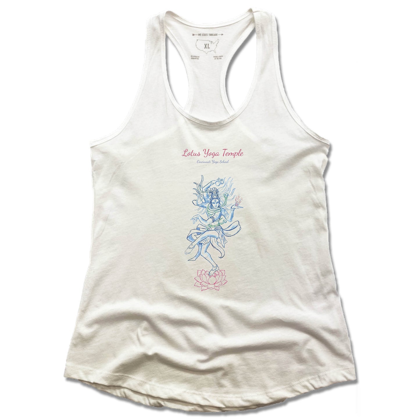 LOTUS YOGA TEMPLE | LADIES WHITE TANK | CINCINNATI YOGA SCHOOL