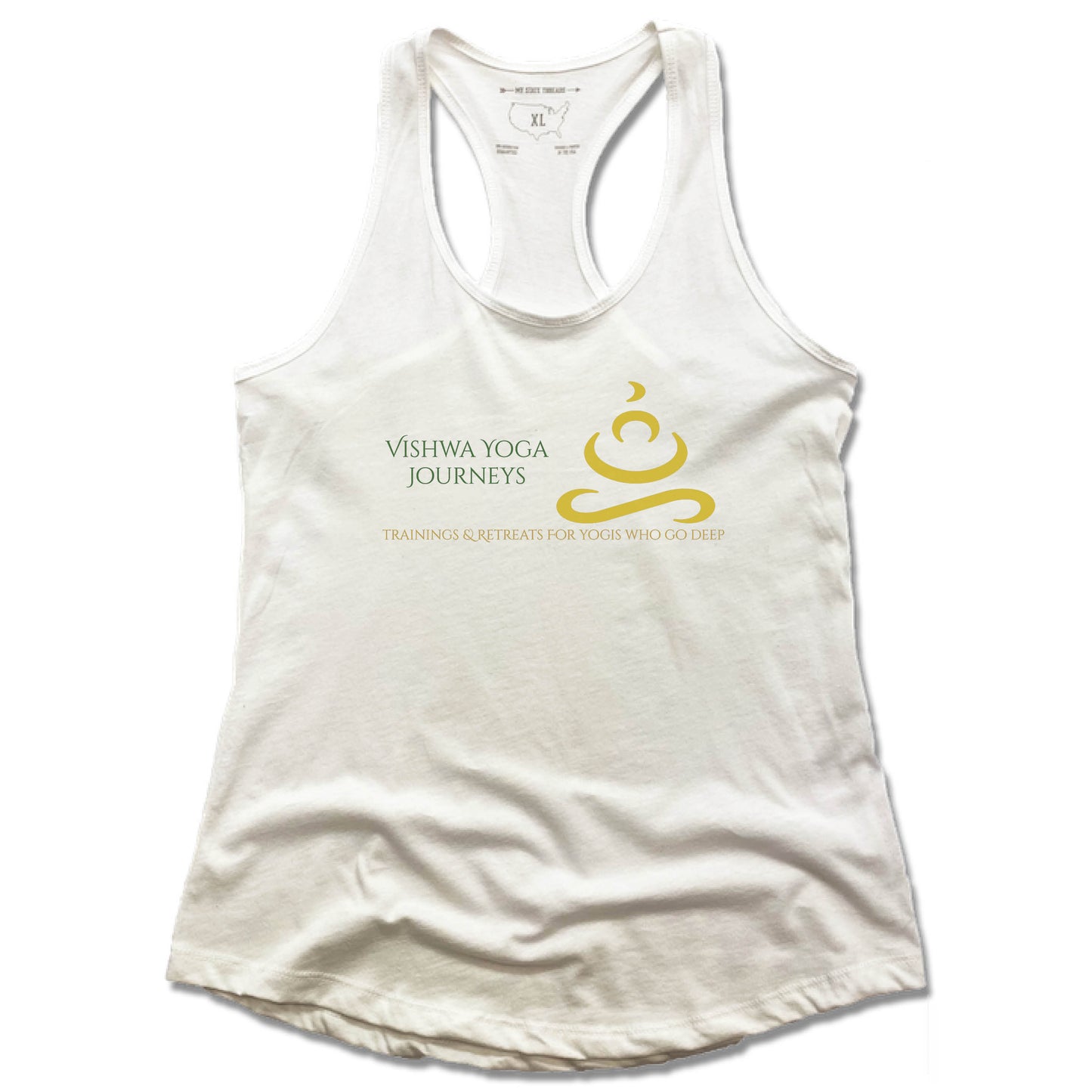 VISHWA YOGA JOURNEYS | LADIES WHITE TANK
