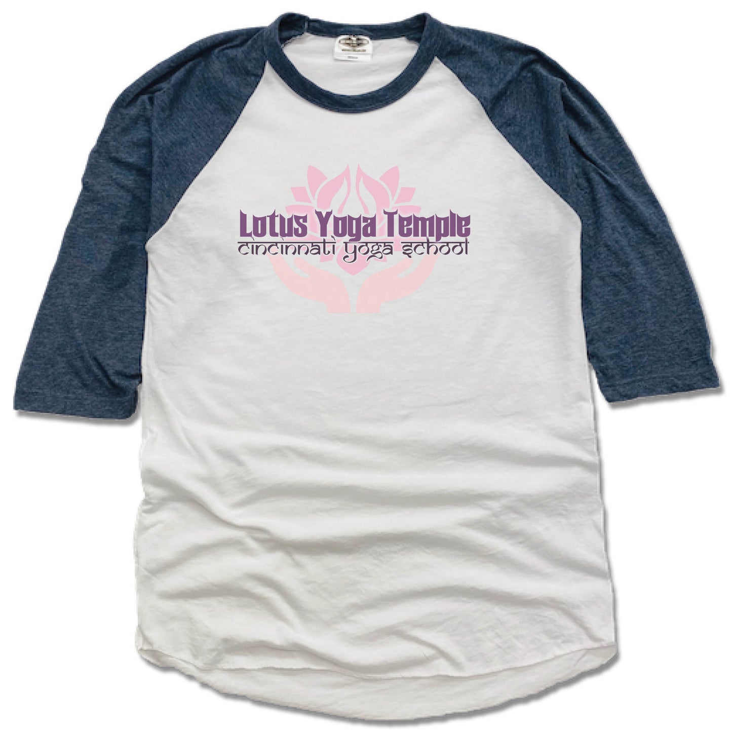 LOTUS YOGA TEMPLE | NAVY 3/4 SLEEVE | LOGO