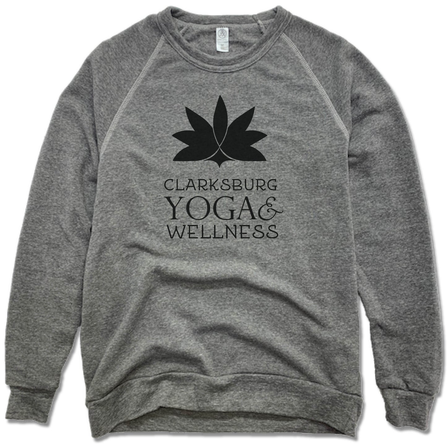 CLARKSBURG YOGA AND WELLNESS | FLEECE SWEATSHIRT | BLACK LOGO