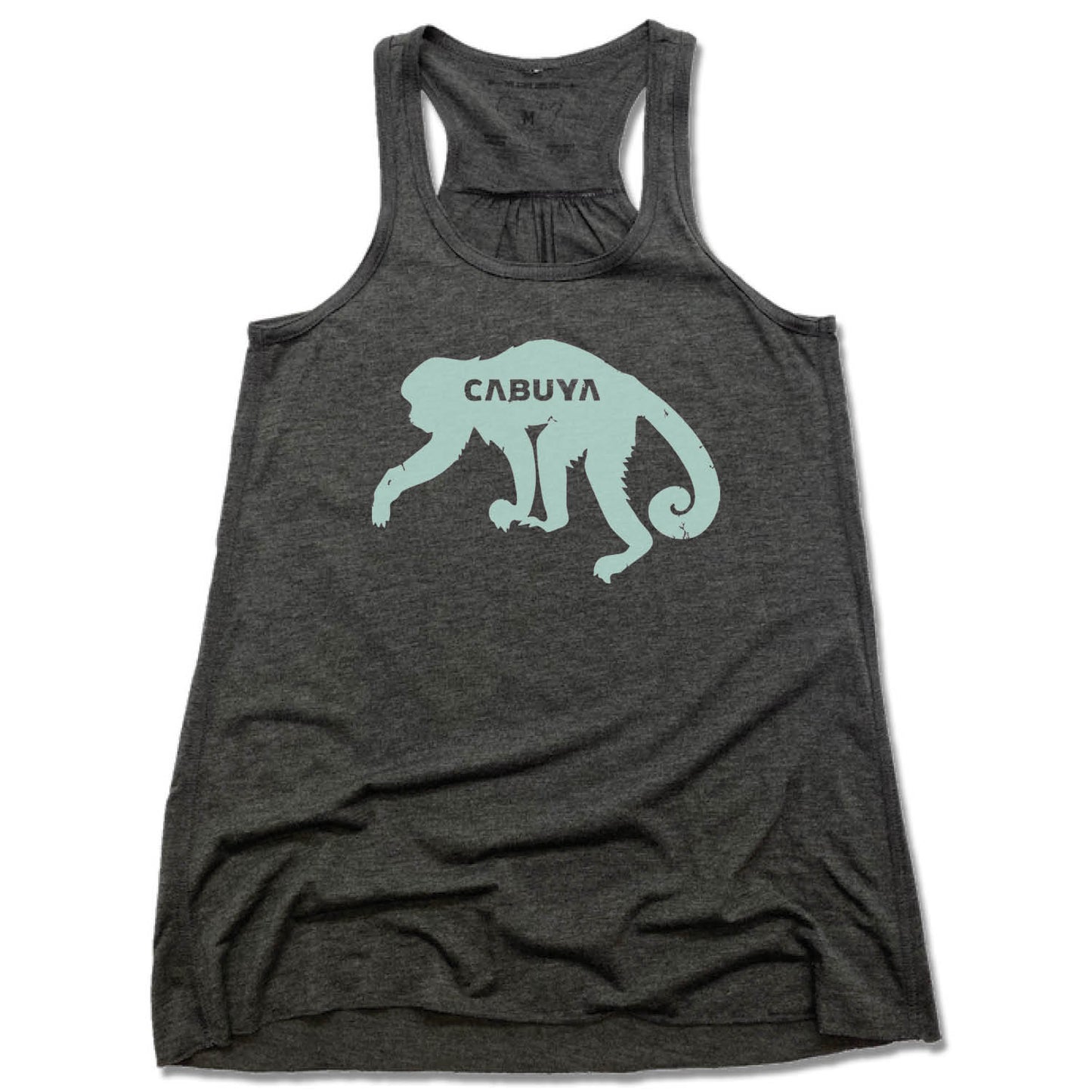 CABUYA LODGE | LADIES GRAY FLOWY TANK | GREEN MONKEY