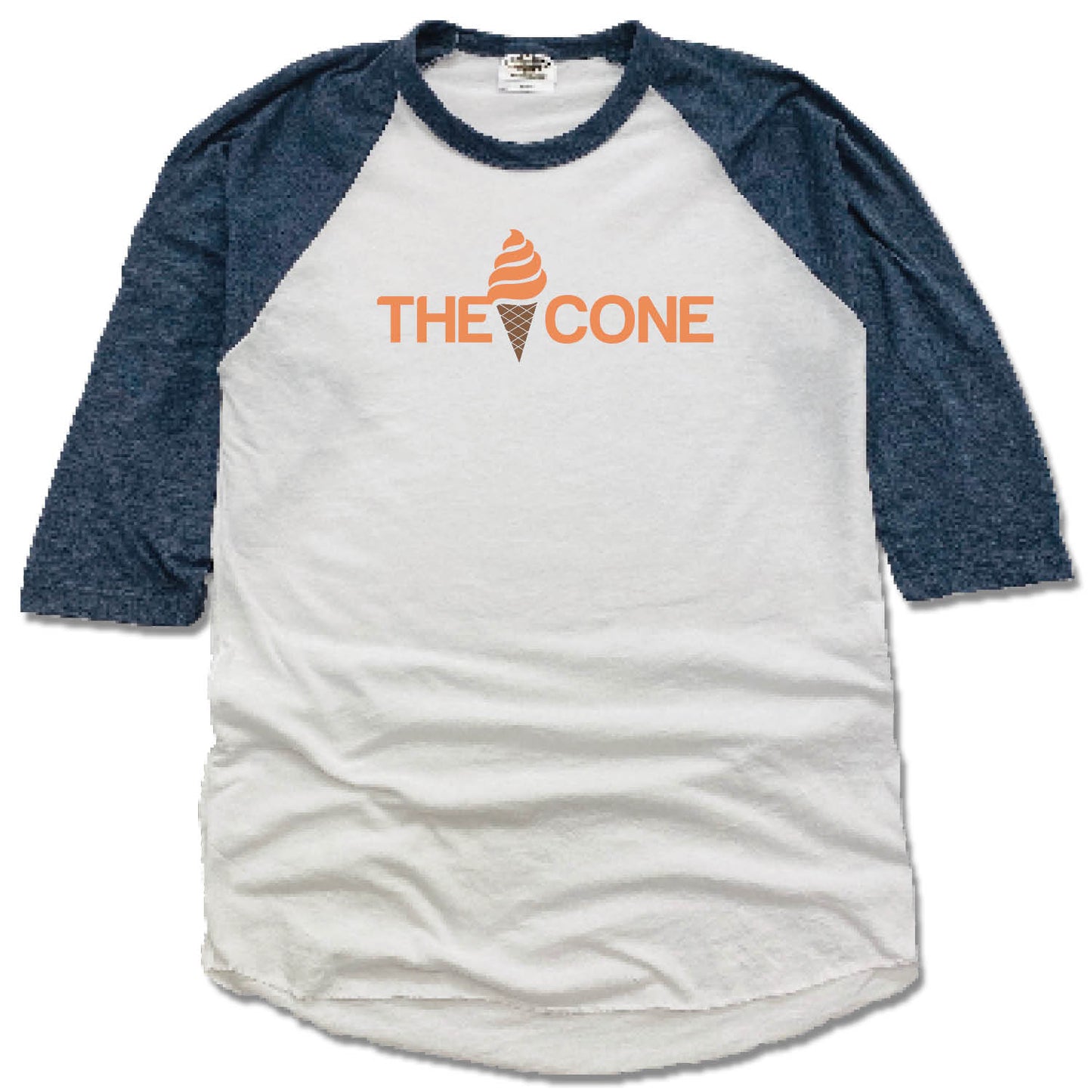 THE CONE | 3/4 WHT/NVY SLEEVE | ORANGE SWIRL - My State Threads