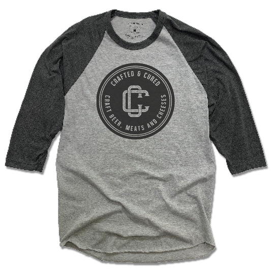 CRAFTED & CURED | 3/4 SLEEVE | BLACK LOGO