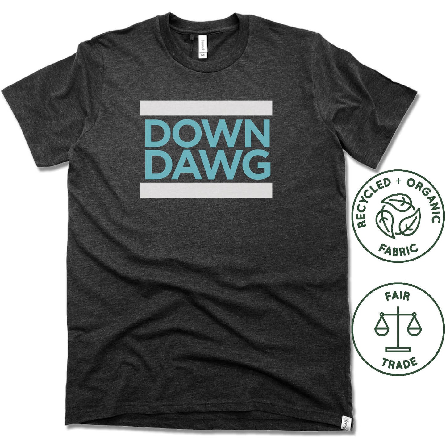 YOGA MIX ORLANDO | FAIRTRADE FREESET BLACK UNISEX TEE | DOWN DAWG