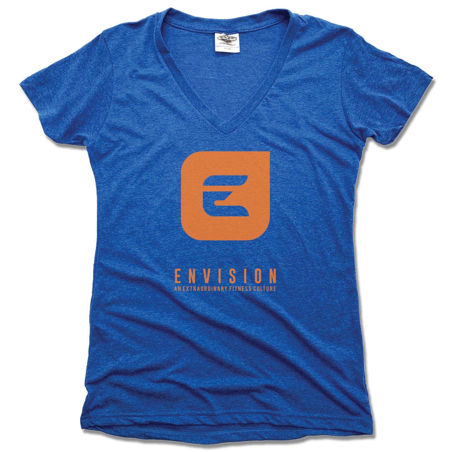 ENVISION MEMPHIS | LADIES BLUE V-NECK | ORANGE LOGO