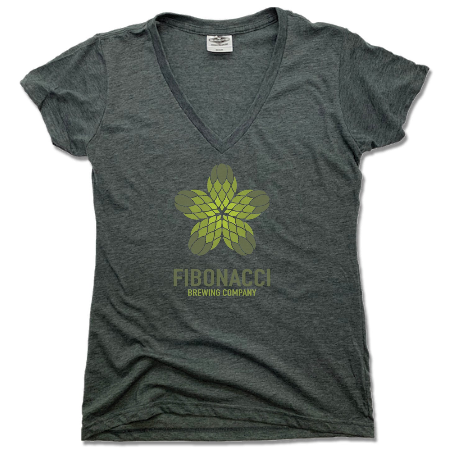 FIBONACCI BREWING COMPANY | LADIES V-NECK | COLOR LOGO - My State Threads
