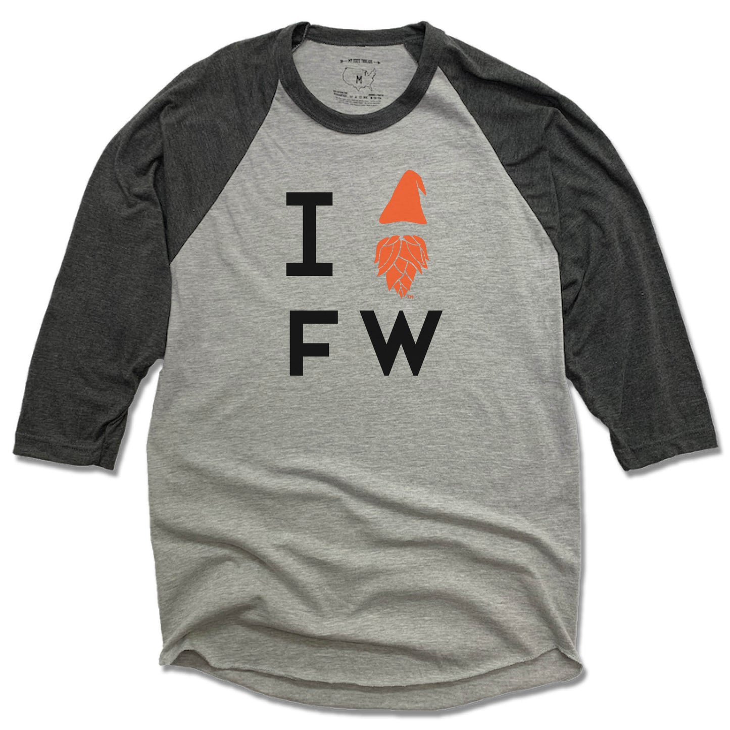 GNOMETOWN BREWING | GRAY 3/4 SLEEVE | GNOME