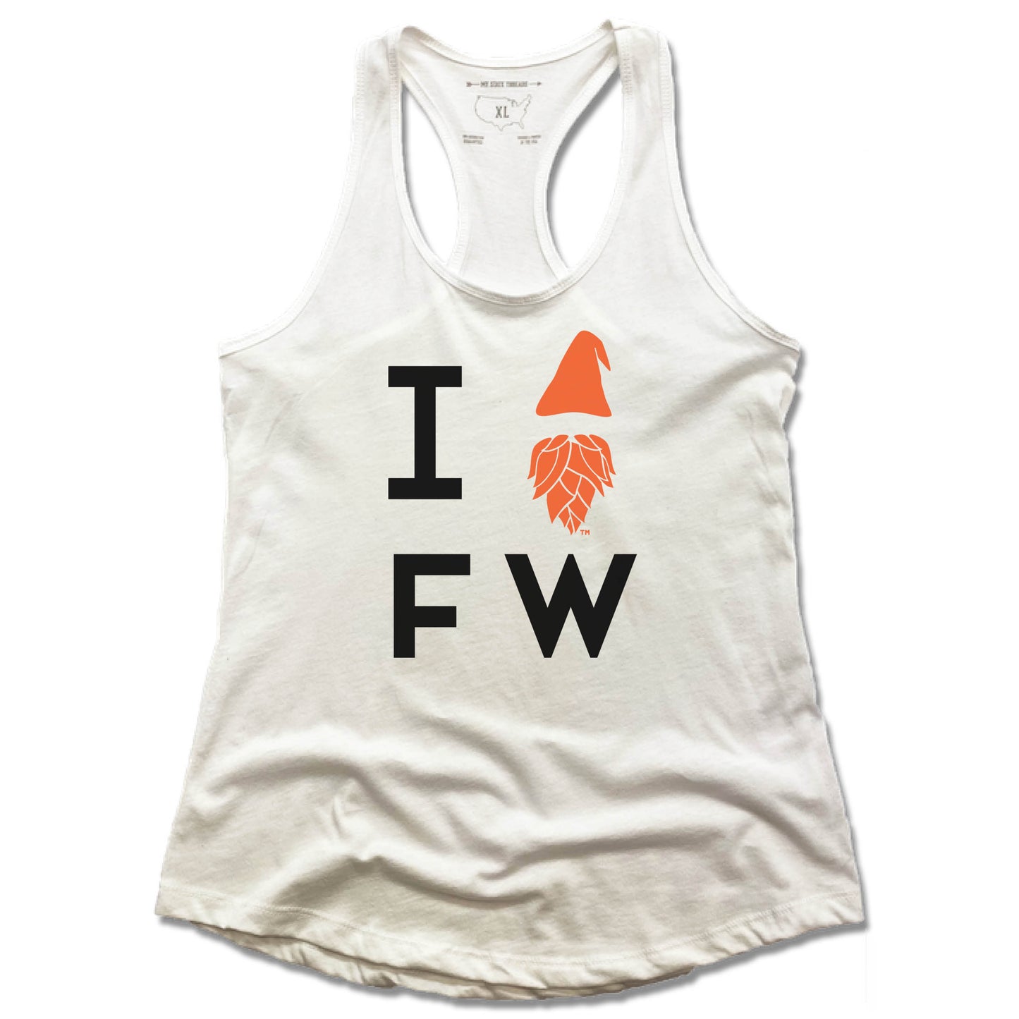 GNOMETOWN BREWING | LADIES WHITE TANK | GNOME