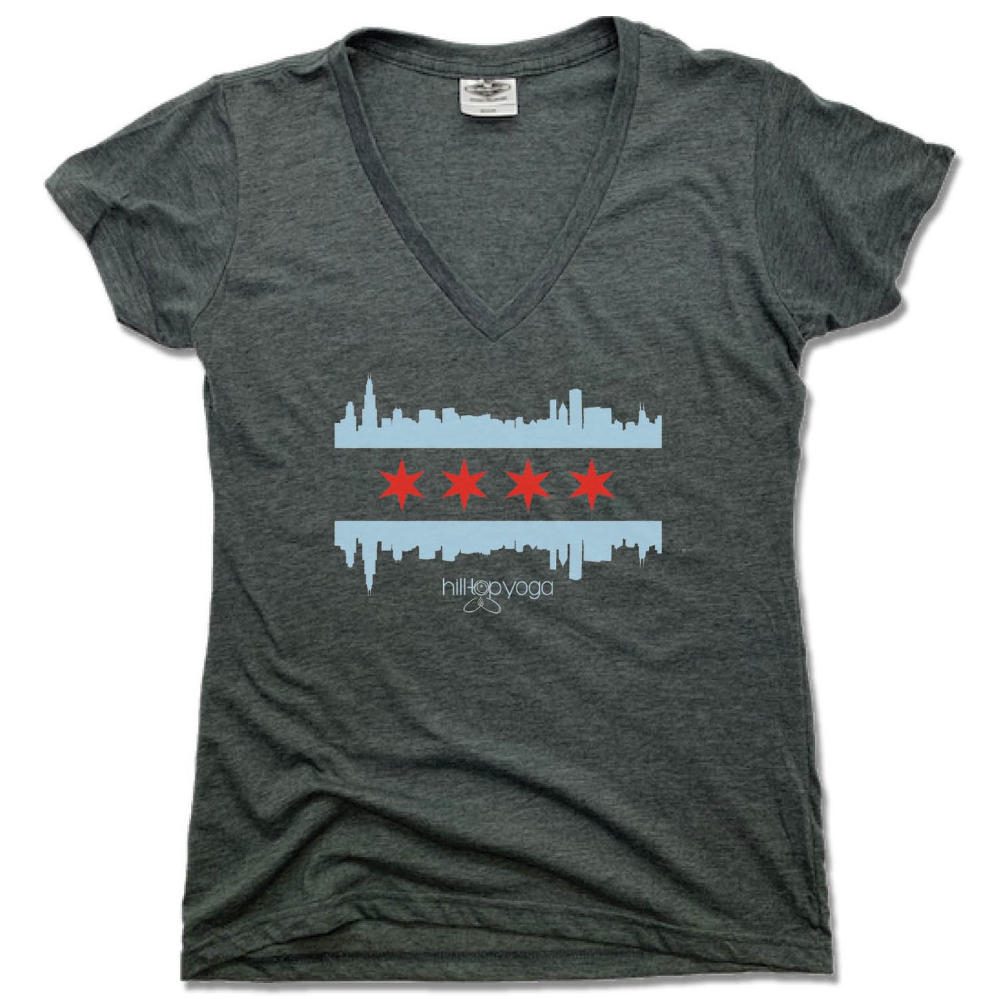 HILLTOP YOGA | LADIES V-NECK | FLAG